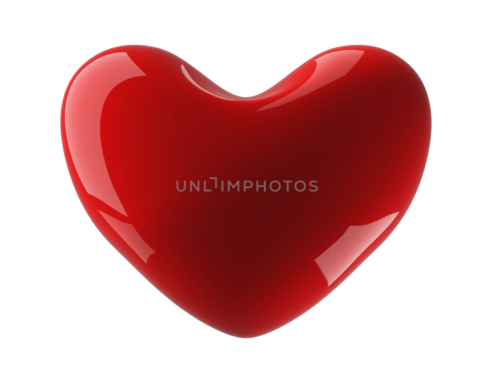 Isolated heart on a white background. 3D image. by ISerg