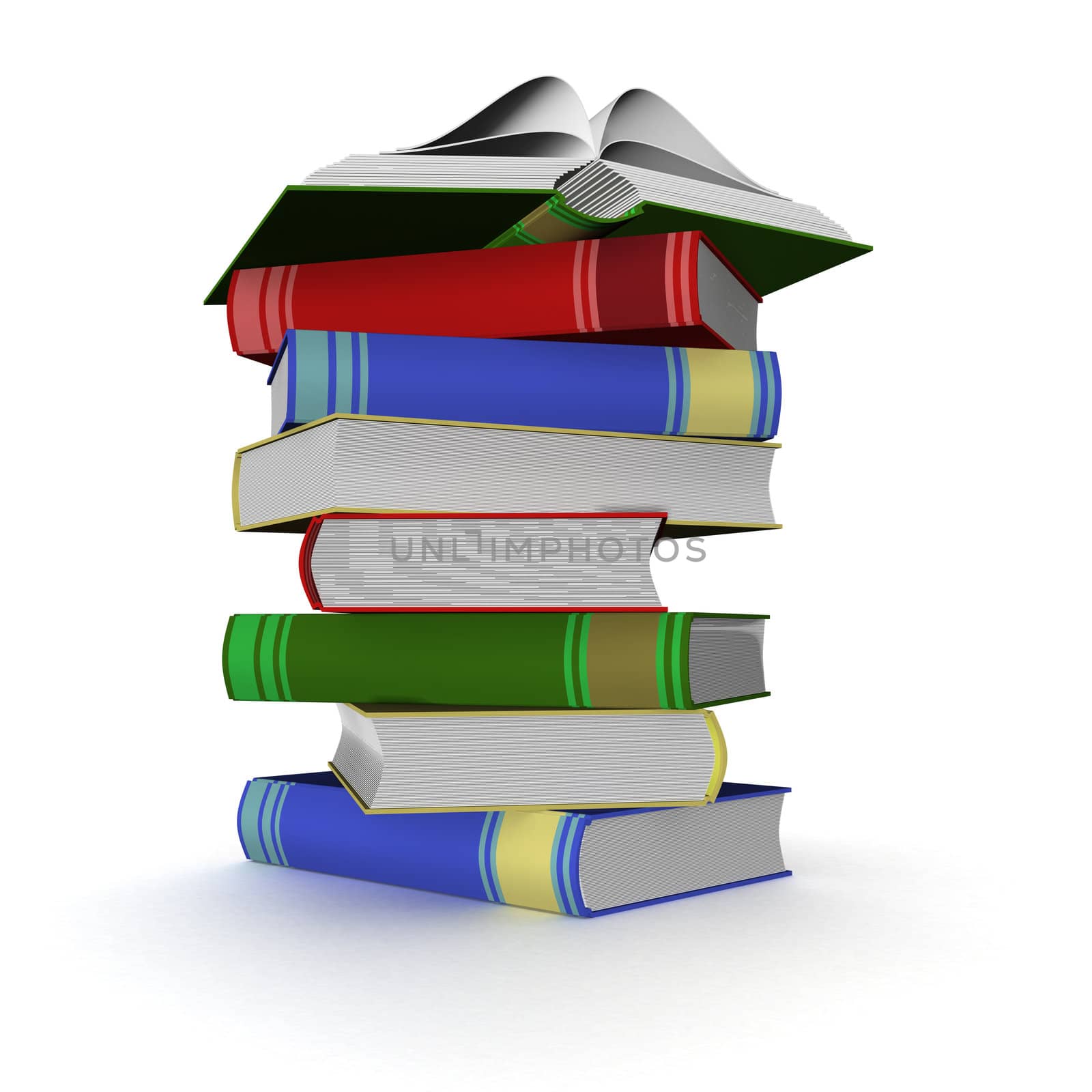 Pile of books. 3D the isolated image. by ISerg