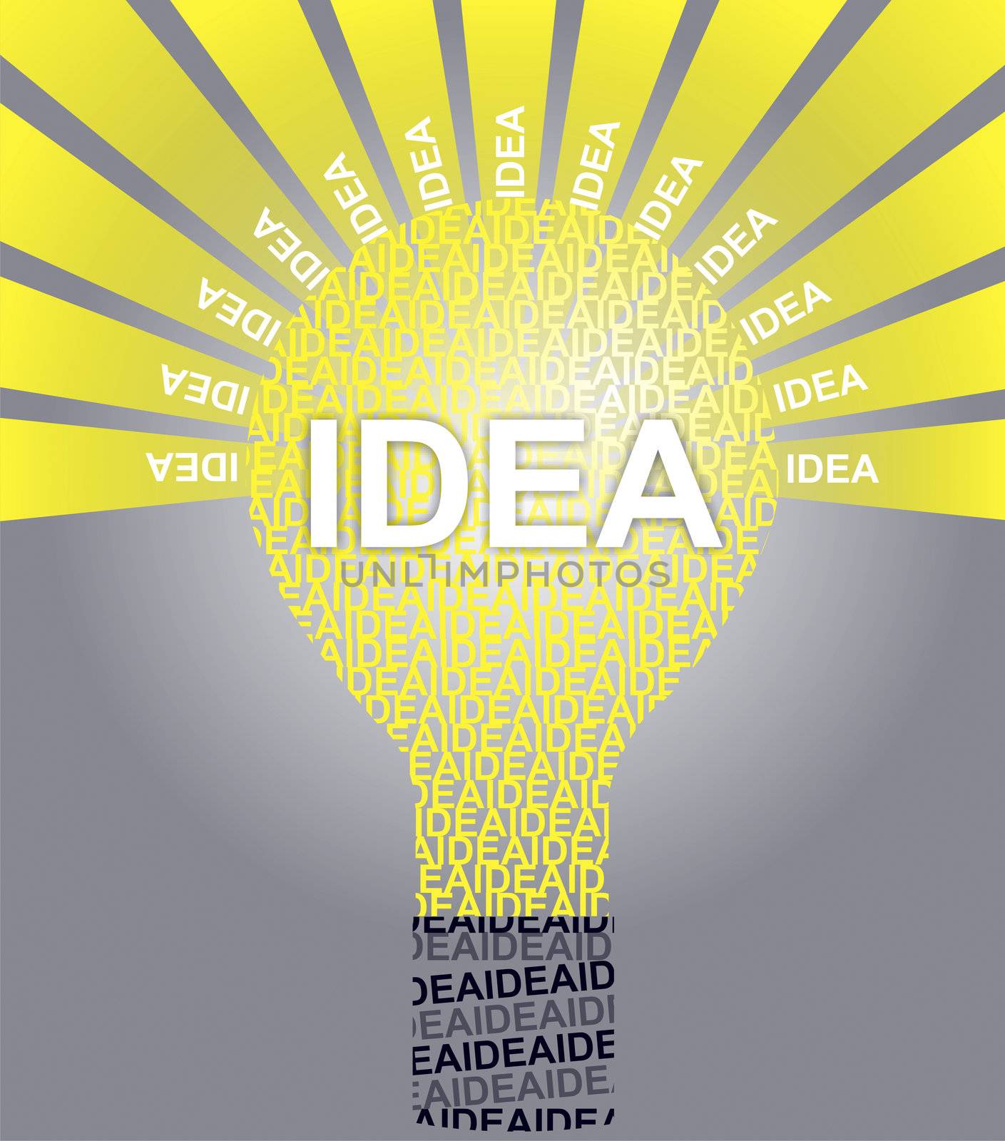 IDEA typographic bulb by magraphics