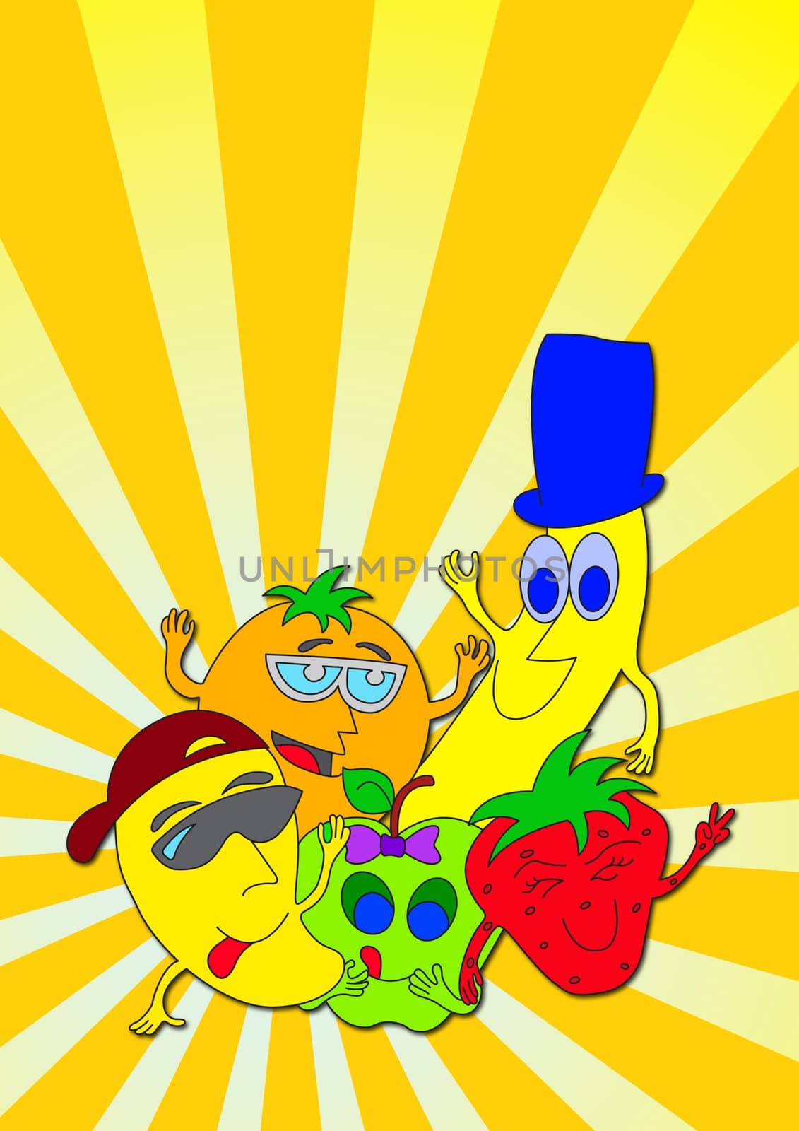 Fruits Cartoon by khwi