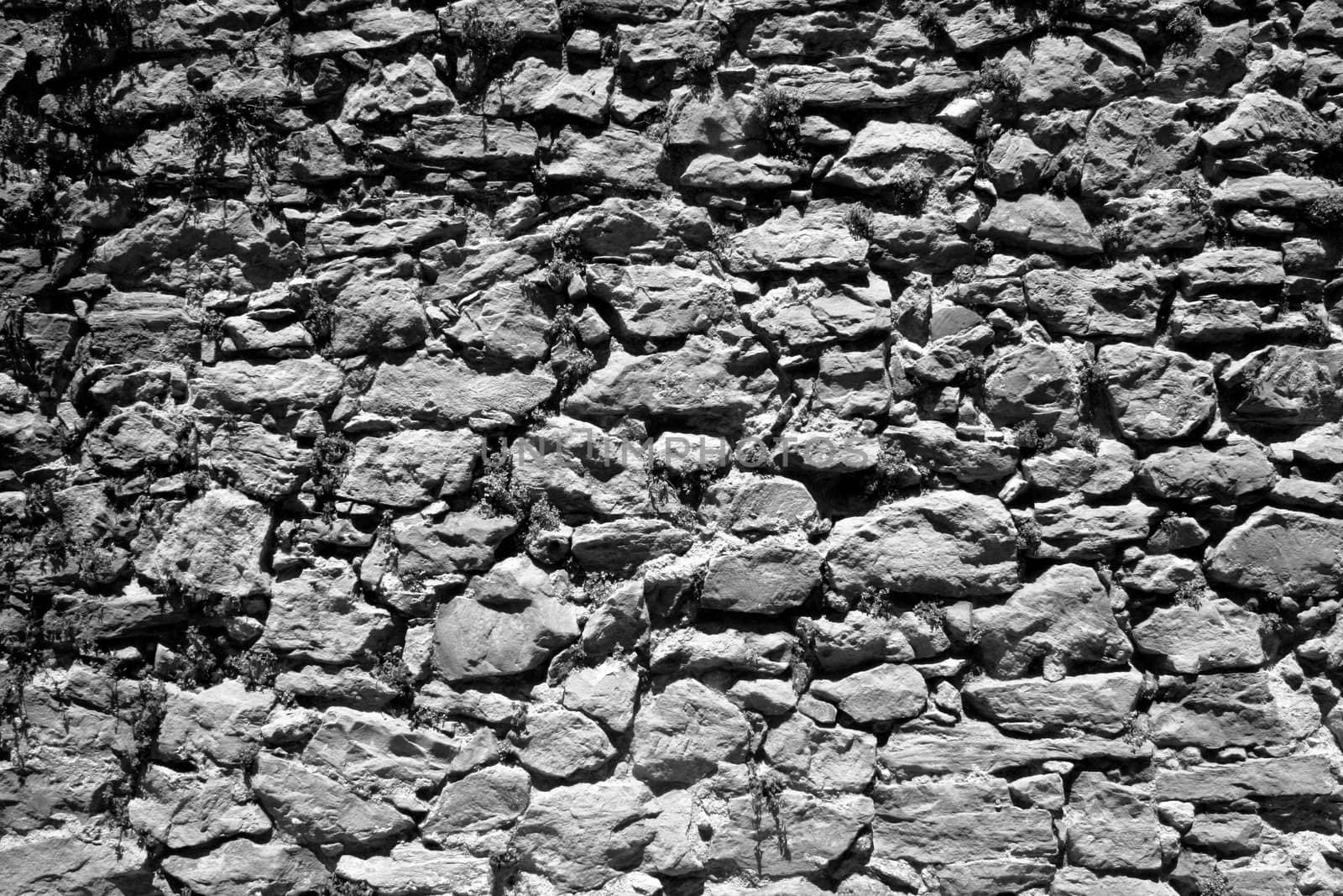 Old stone wall of old house in Segovia (Spain)