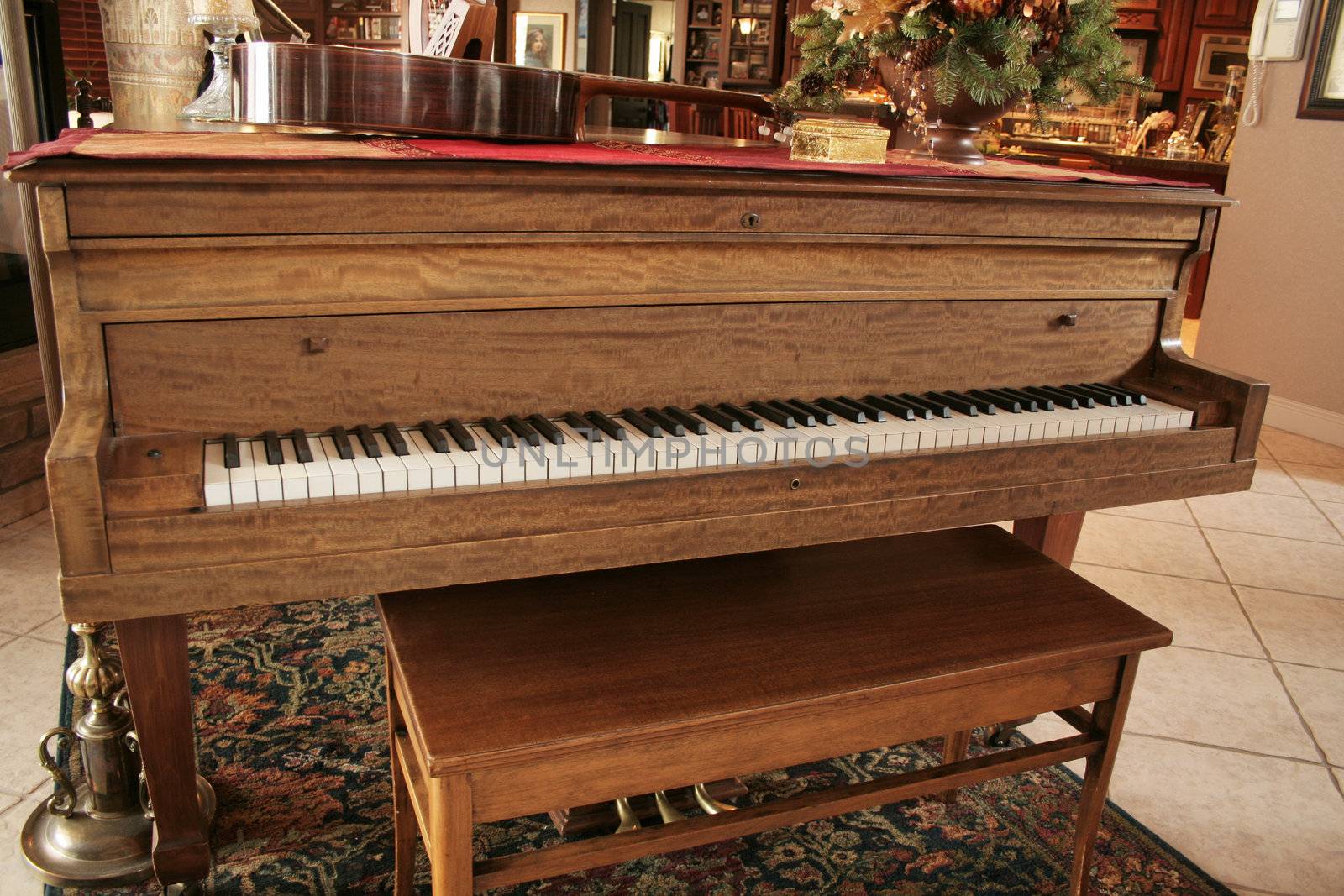 Grand piano in an upscale home