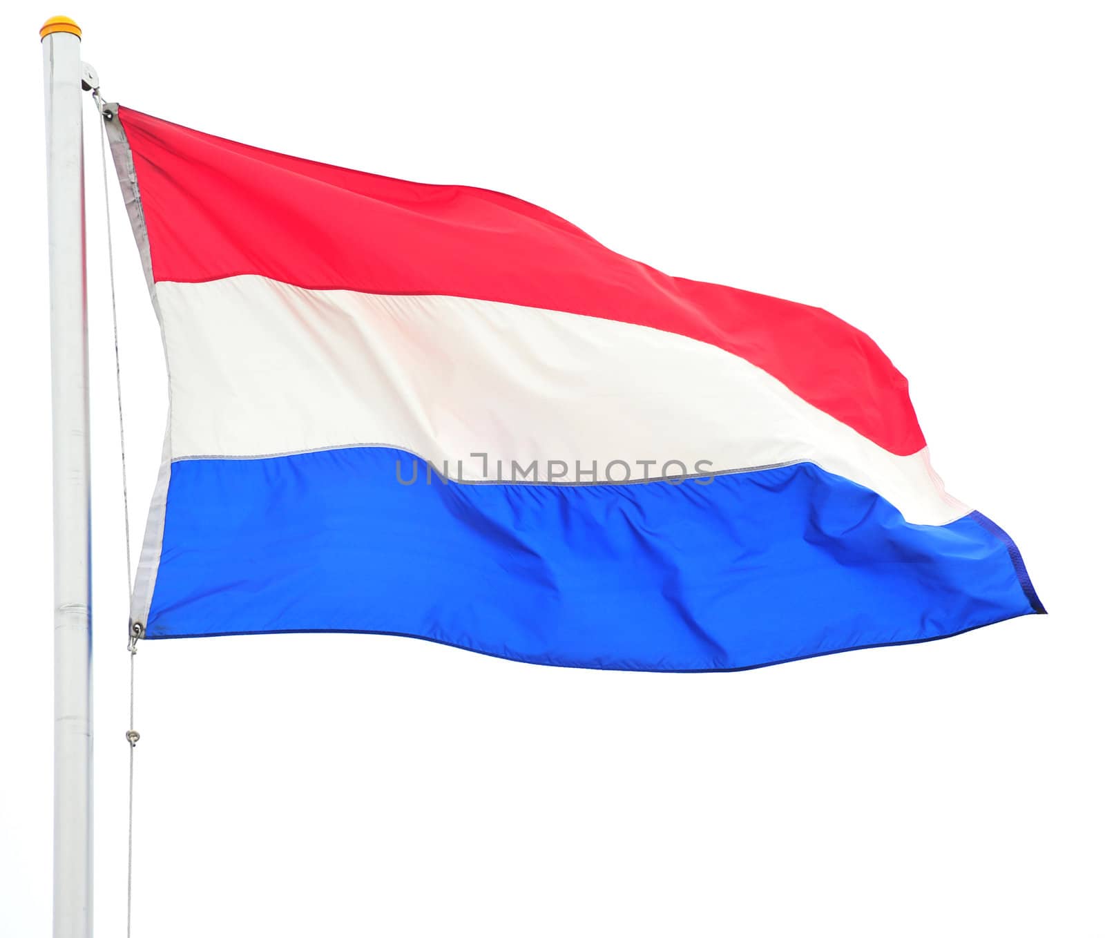 Flag of the netherlands on a flagstaff.