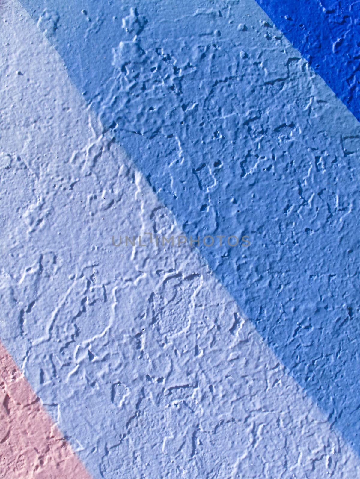 Blue and pink painted concrete wall by ADavis