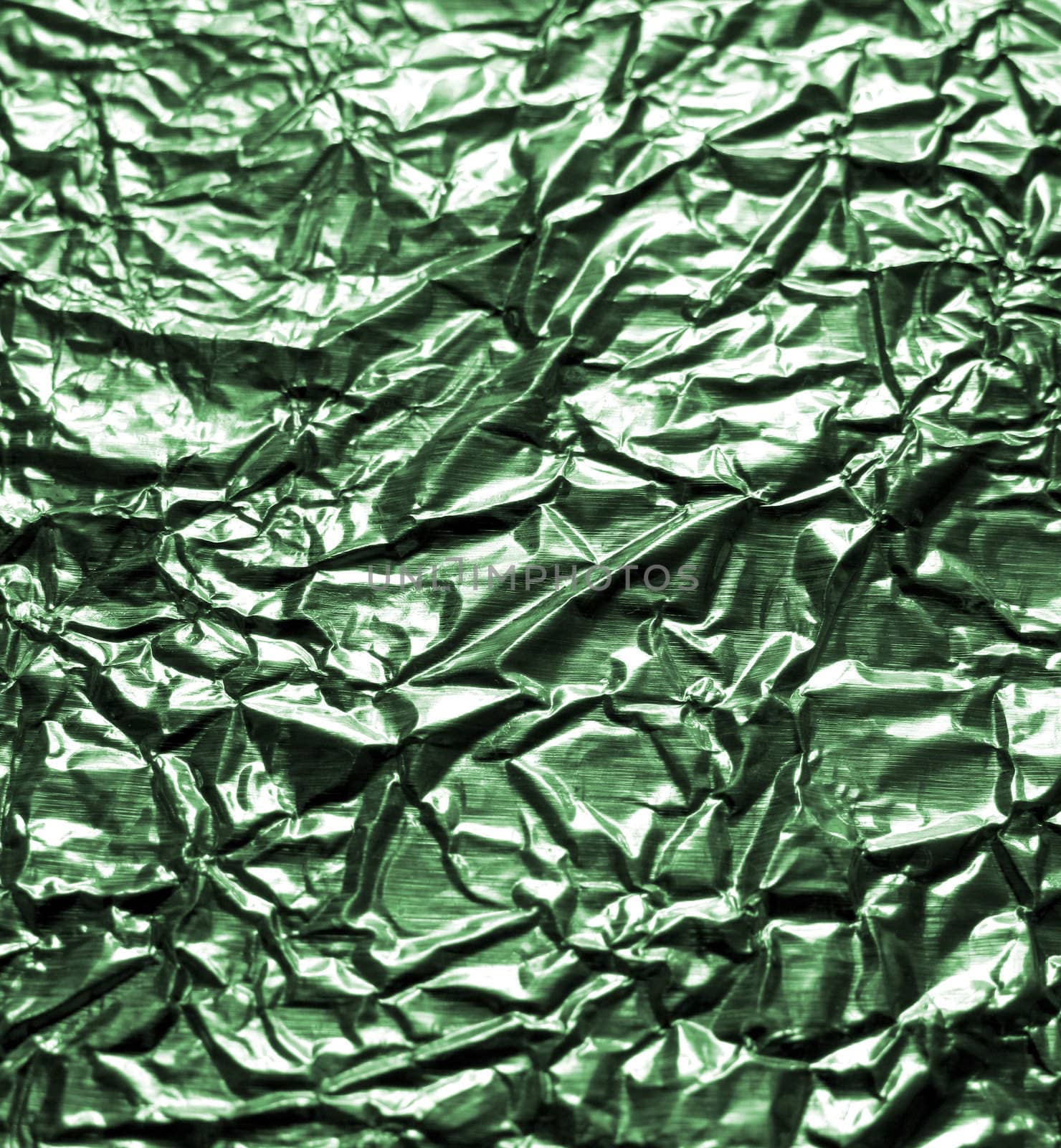 Aluminum foil tinted in dark green