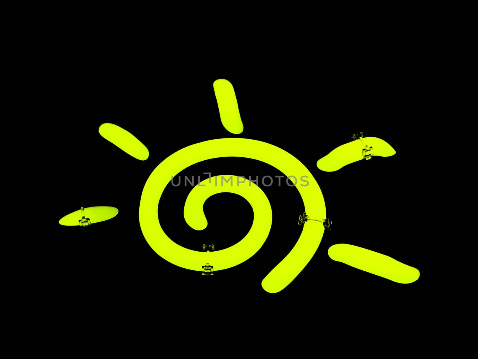 Neon yellow swirl sign by ADavis