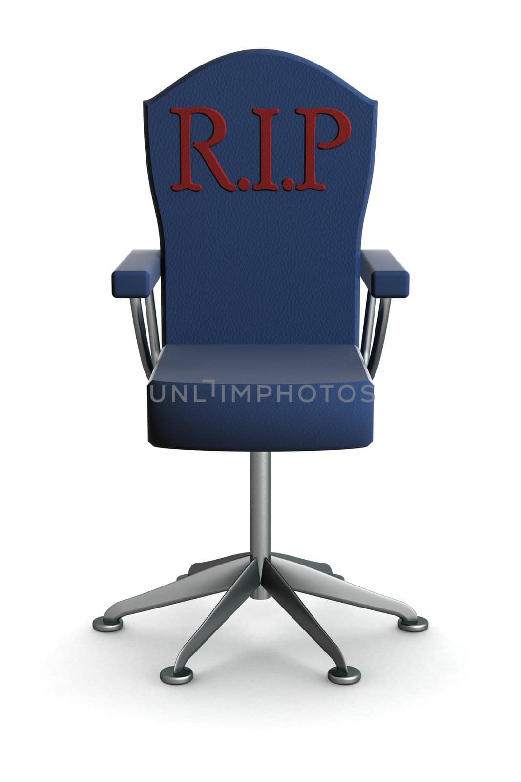 Office armchair on a white background. 3D image.