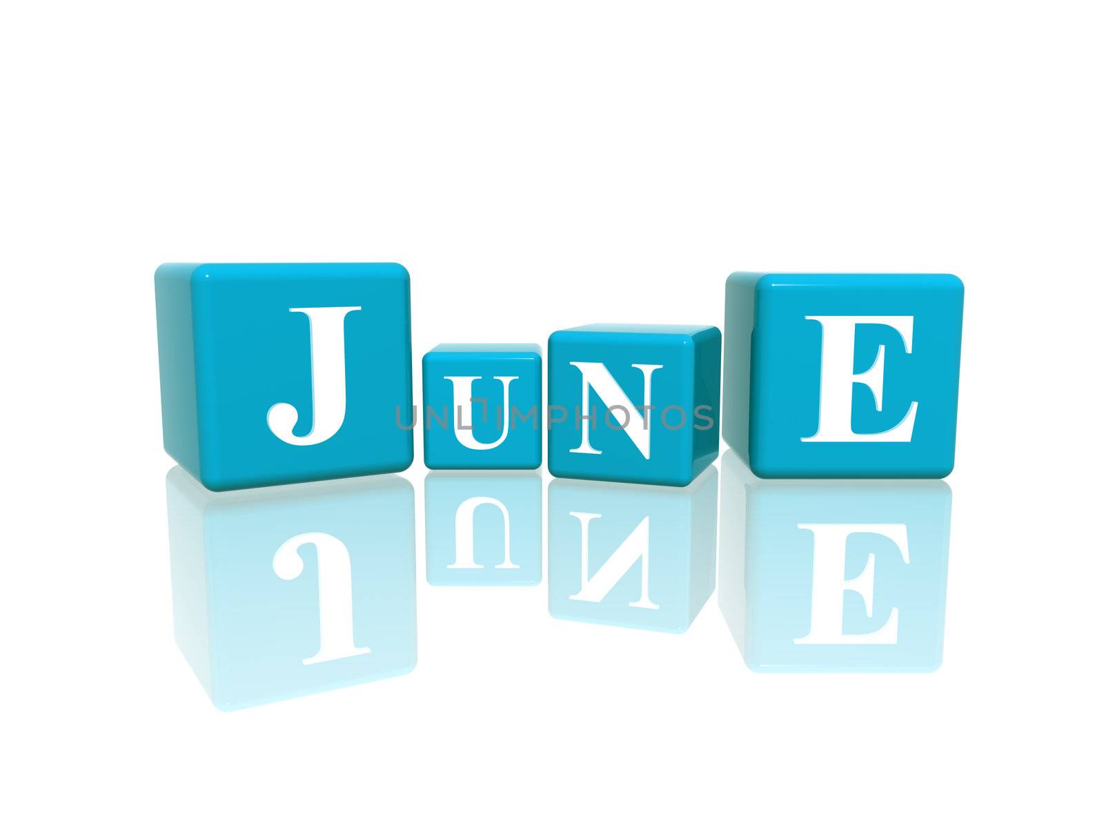 june in 3d cubes by marinini