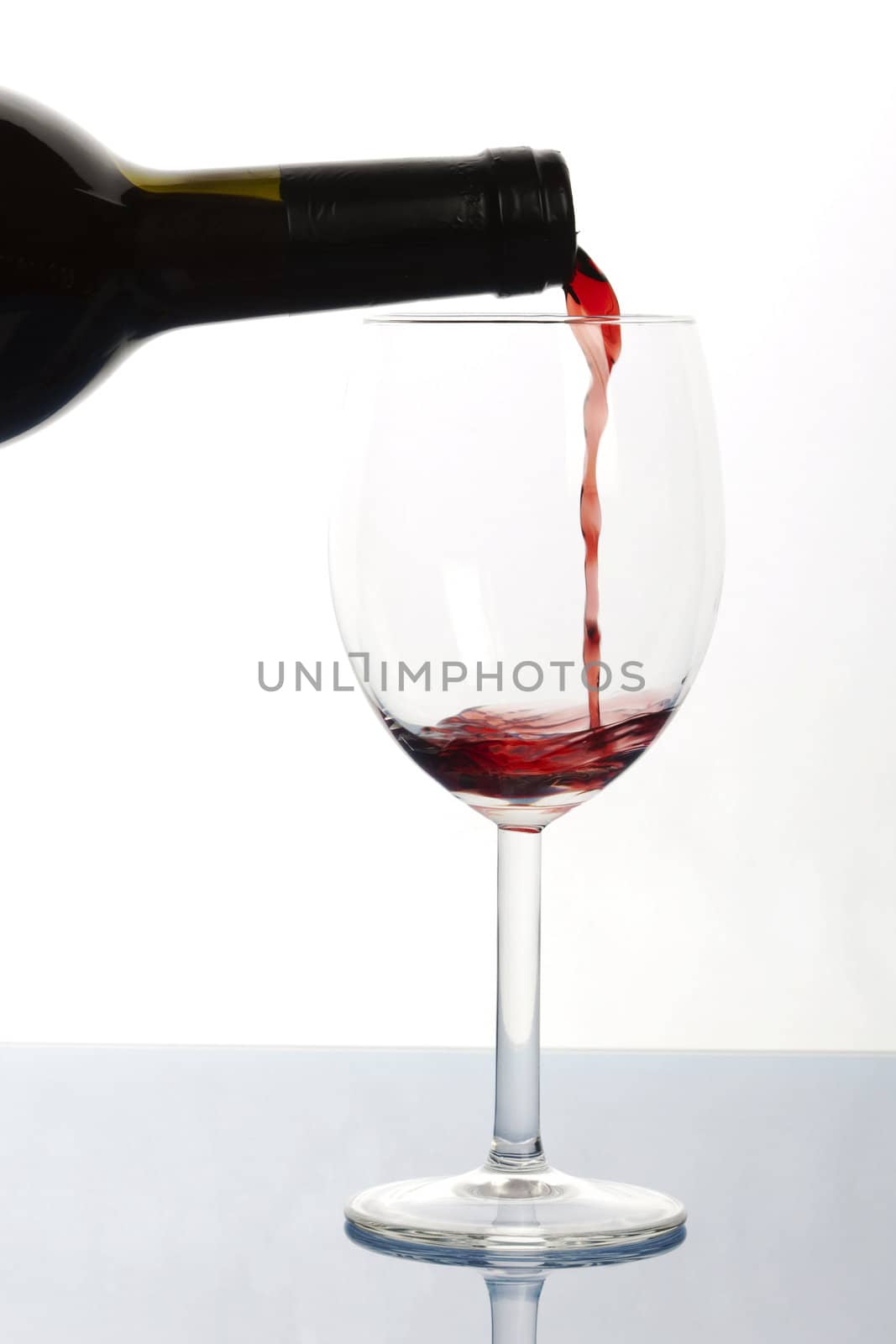 Wineglass with alcohol