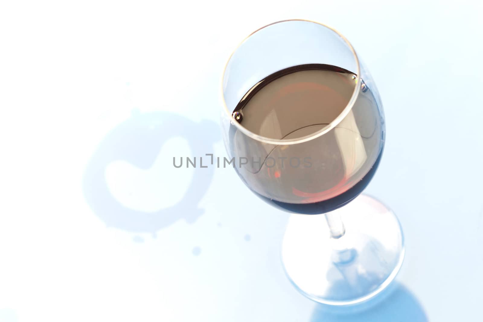 Wineglass with alcohol