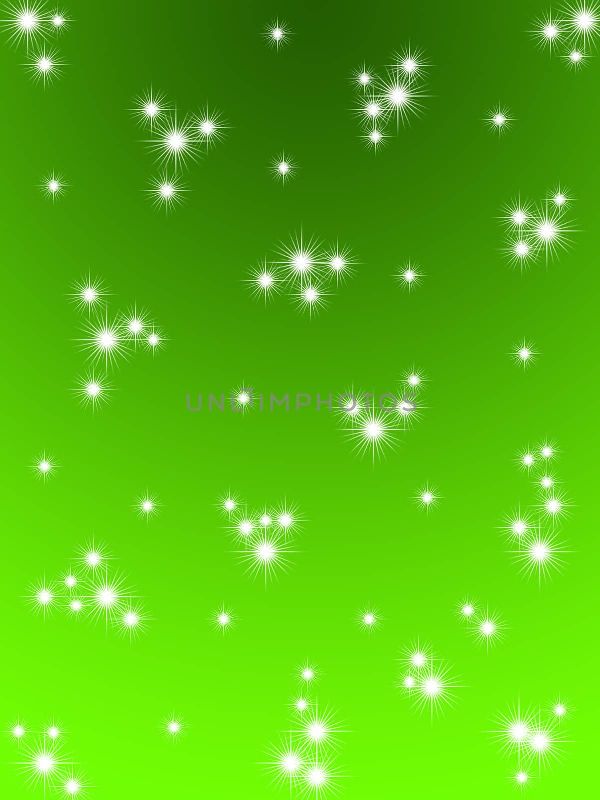 Green Christmas background. Snow falls. Snow Christmas night