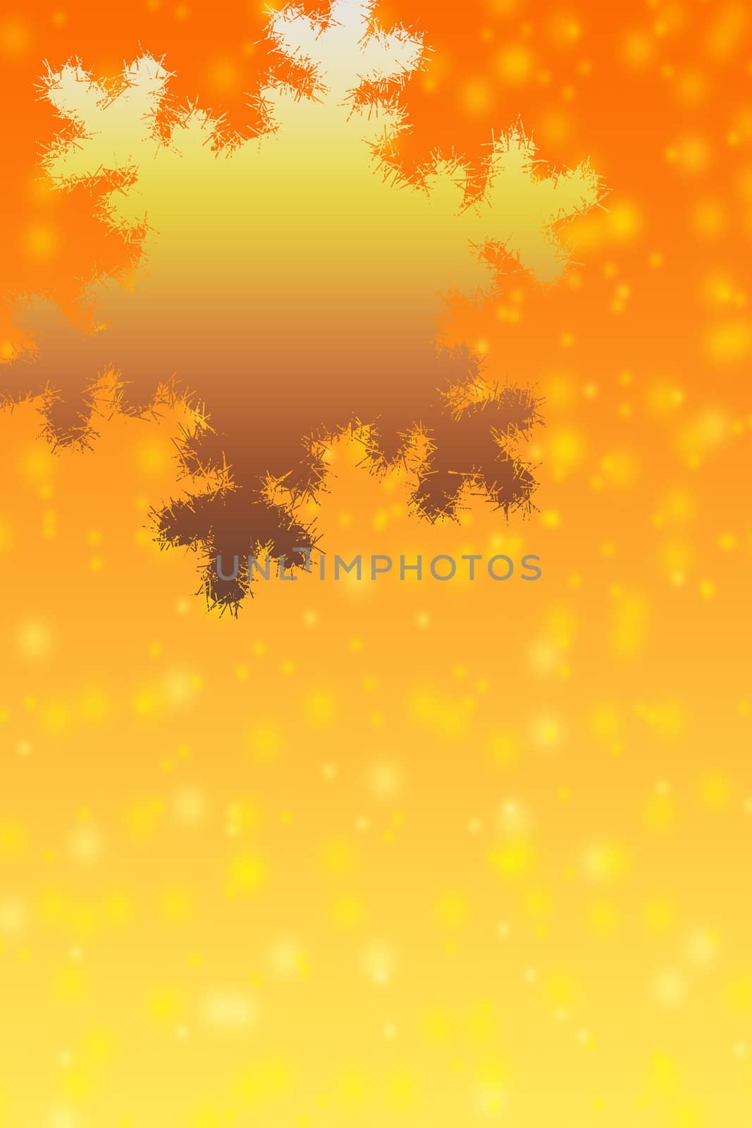 Christmas snowflake on an orange background. The big snowflake