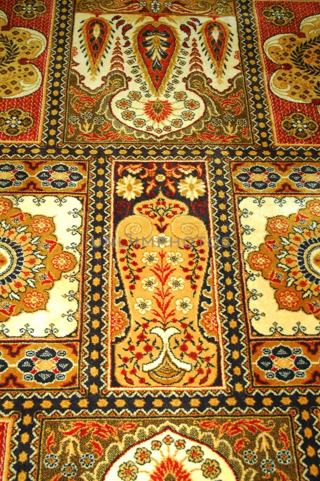 Persian carpet in a luxury home.