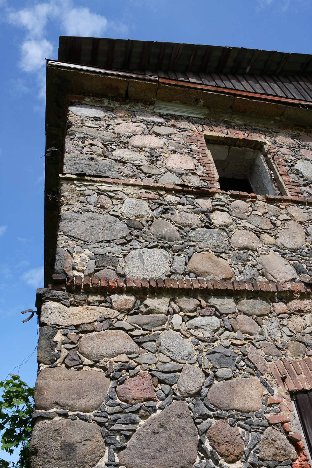 The ancient stone house in the north of Russia