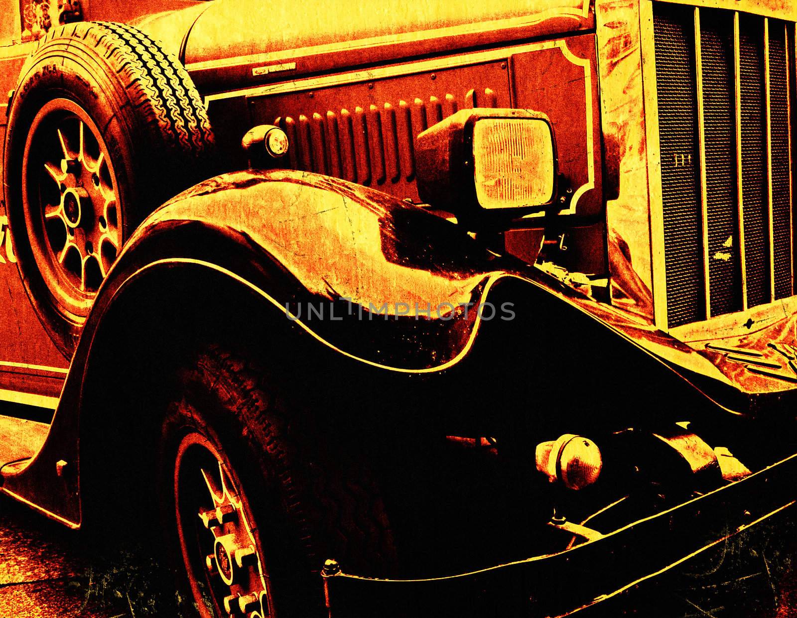 Grunge background - Vintage truck 