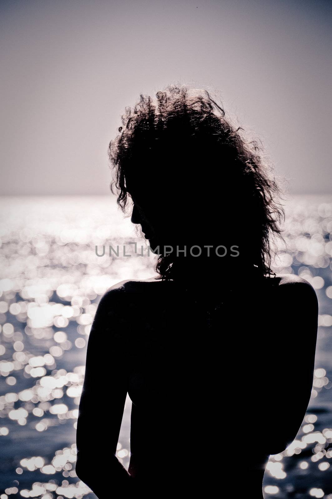 Silhouette of young woman by Erchog