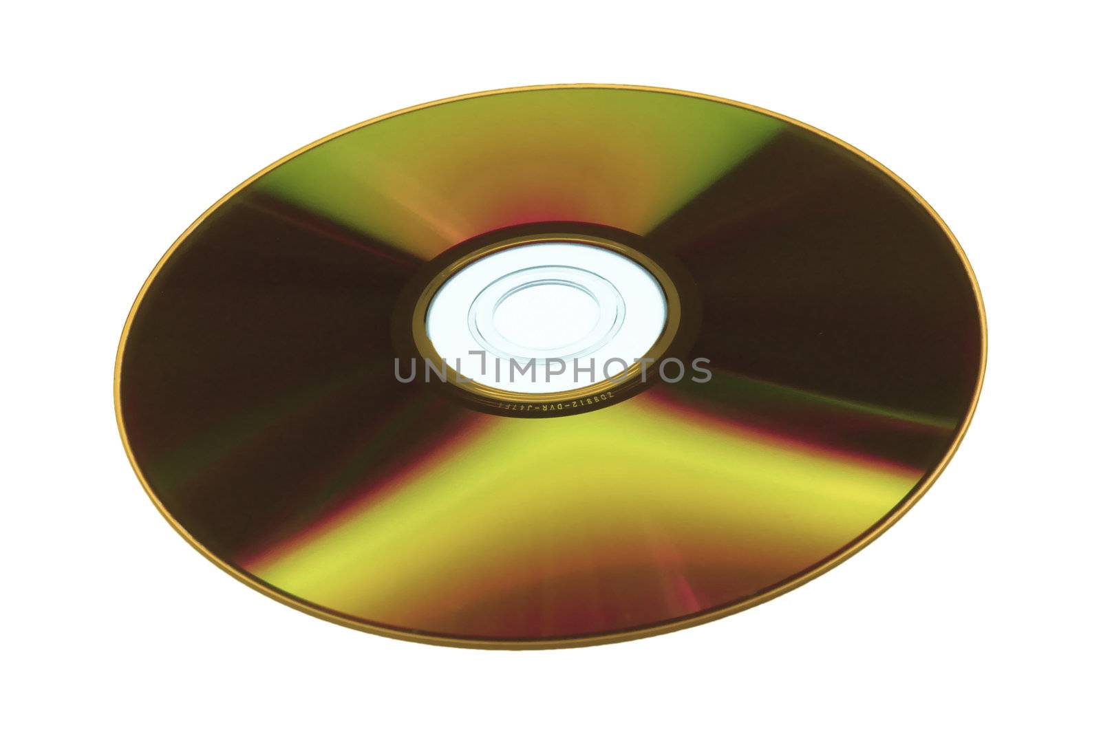 Cd or dvd, recordable side isolated on white