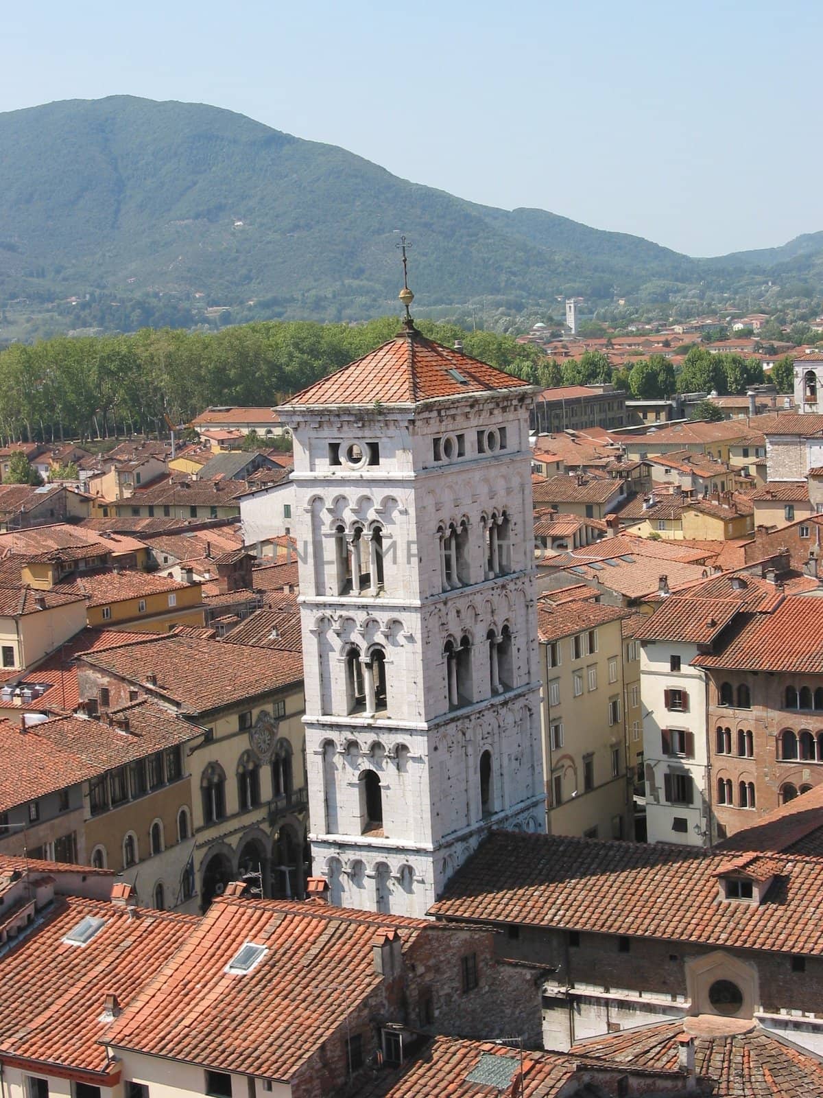 Lucca is a historycal town in Tuscany surrounded by city walls