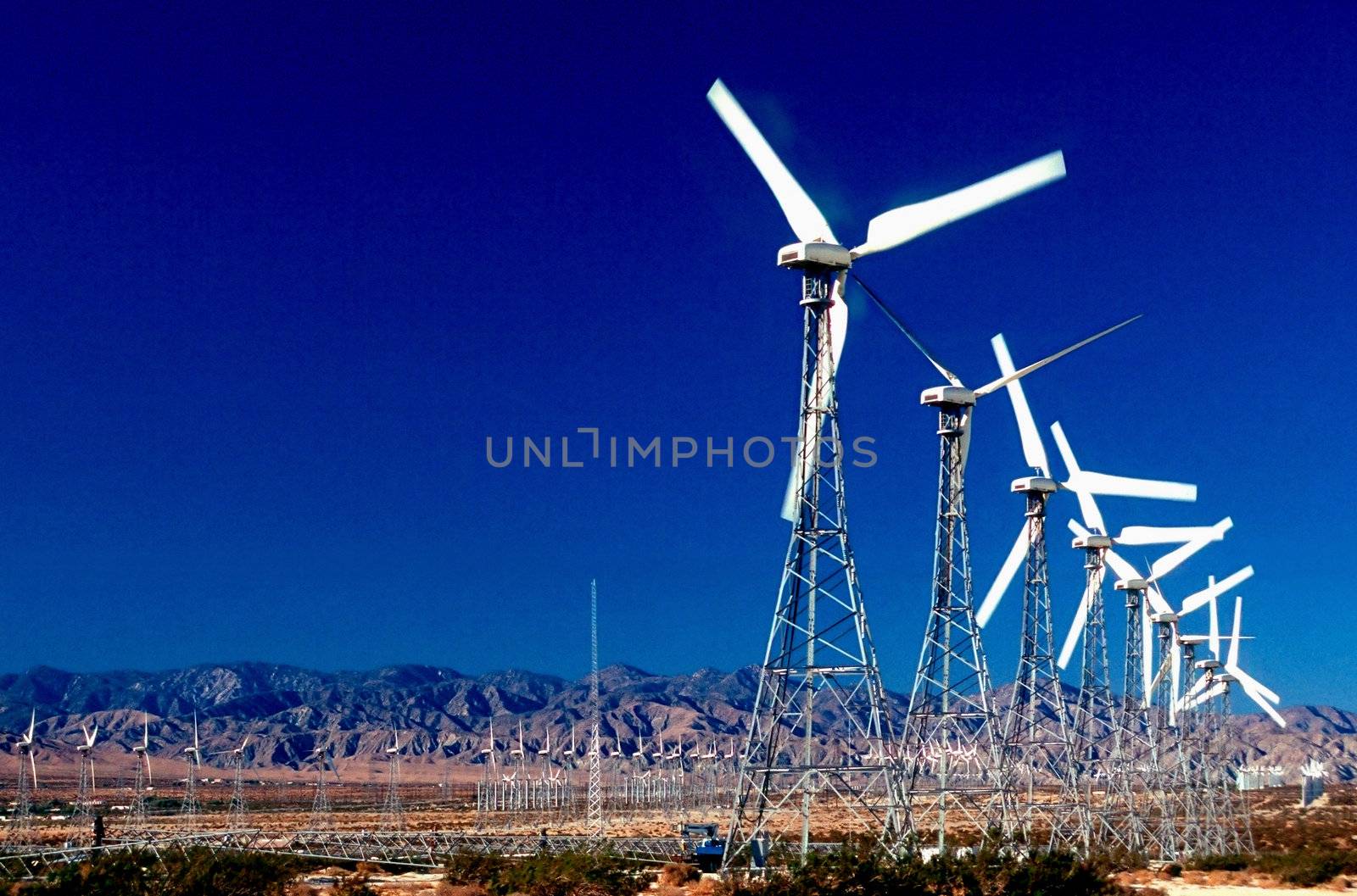 Wind power generators in California desert