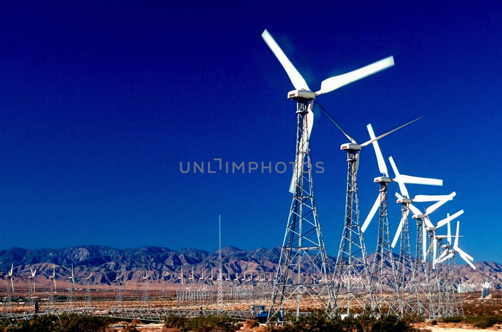 Wind power generators in California desert