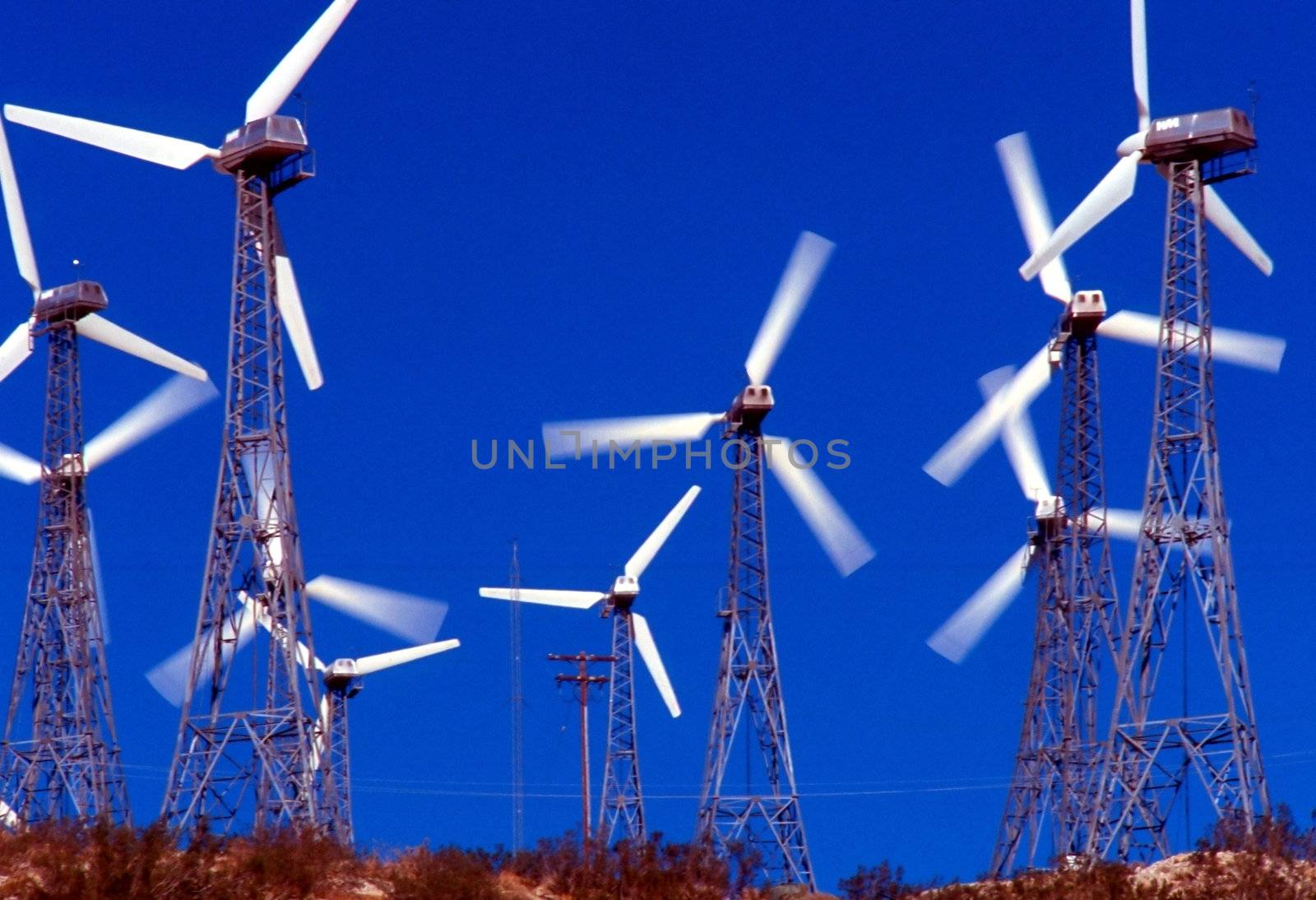Wind power generators in California desert