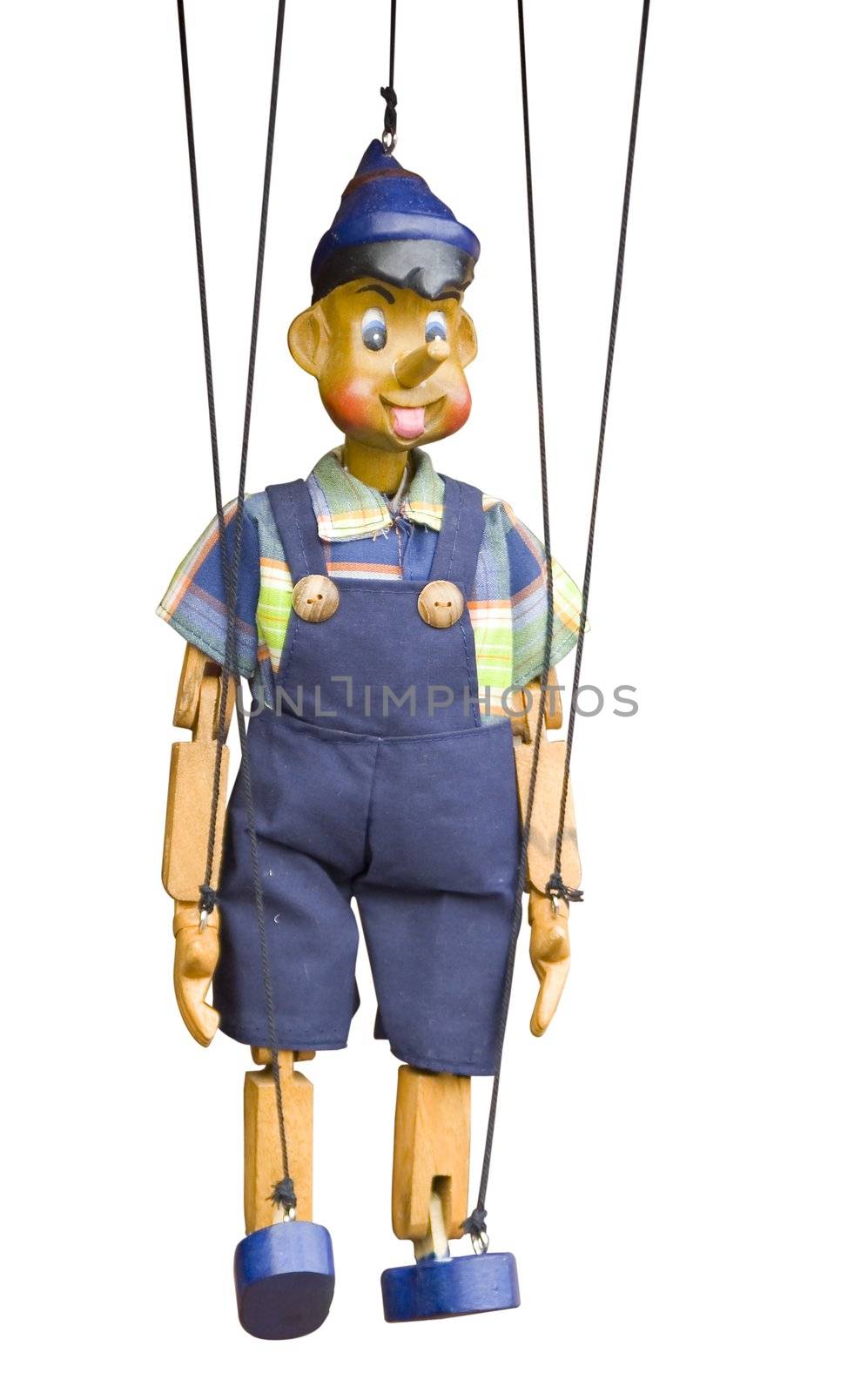 isolated wooden puppet by Trebuchet