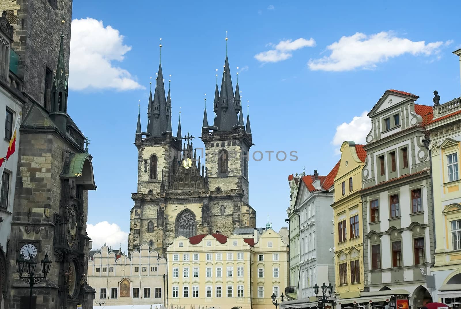 Prague old town square by photopierre