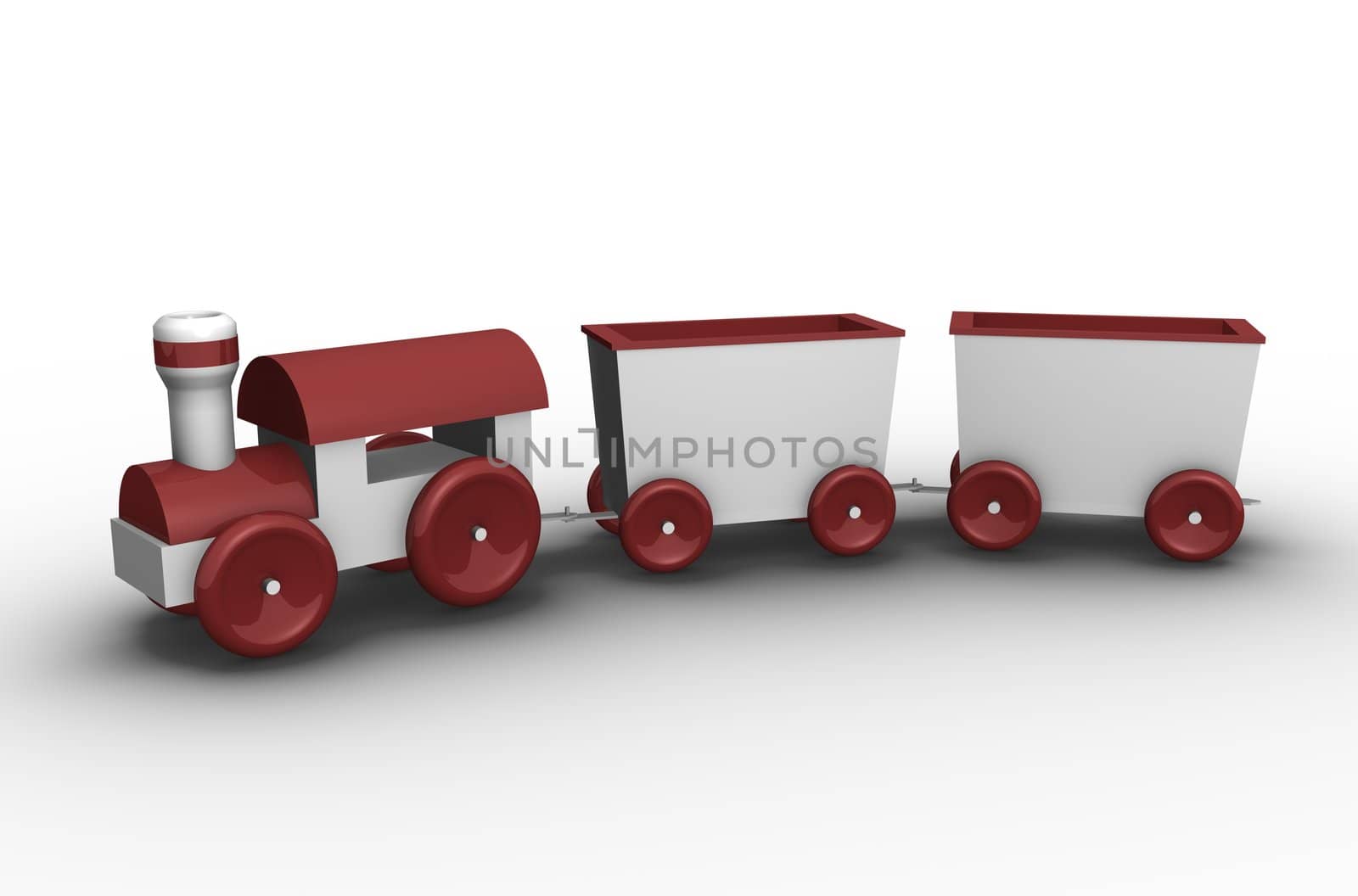 Toy train concept; 3D rendered illustration. 
