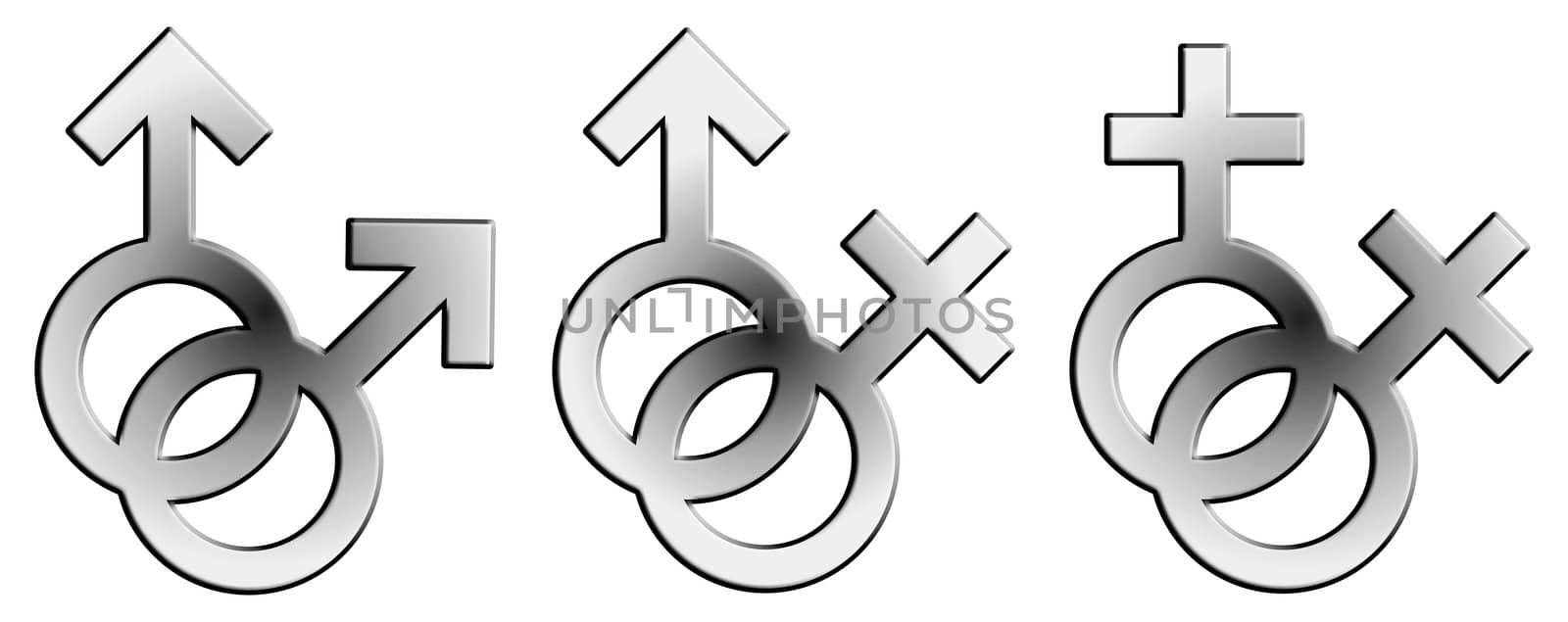 Embossed Sign of Male And Female by khwi