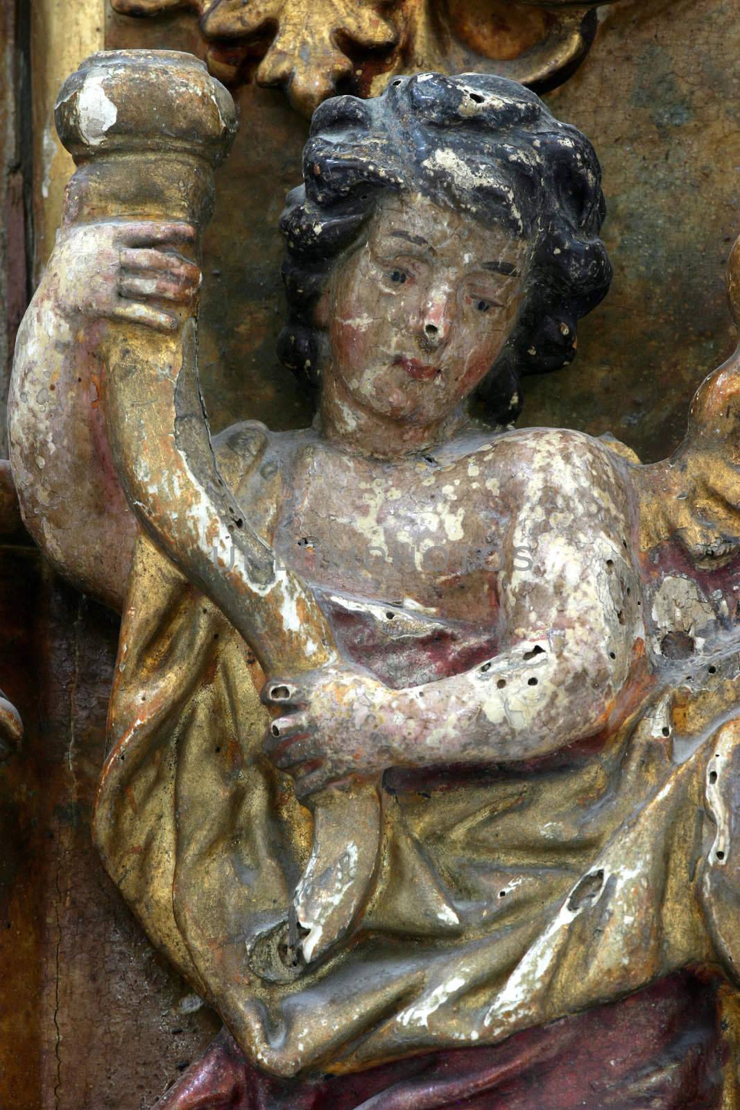 Angel on the church altar