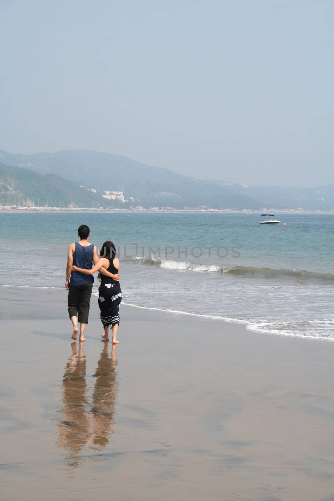 Couple together on beach