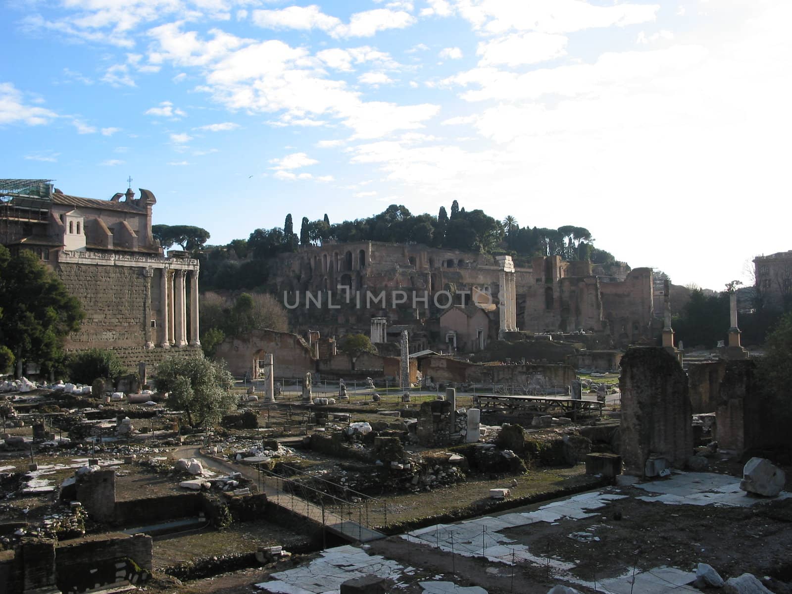 Monument in the ancient and beautiful italian capital