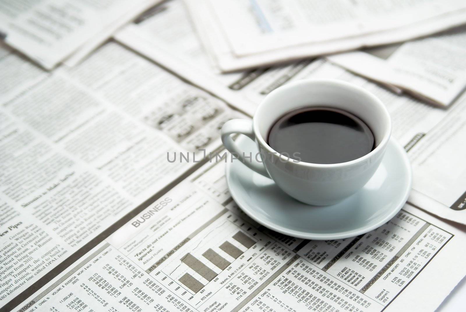 Coffee newspaper , business by zeffss