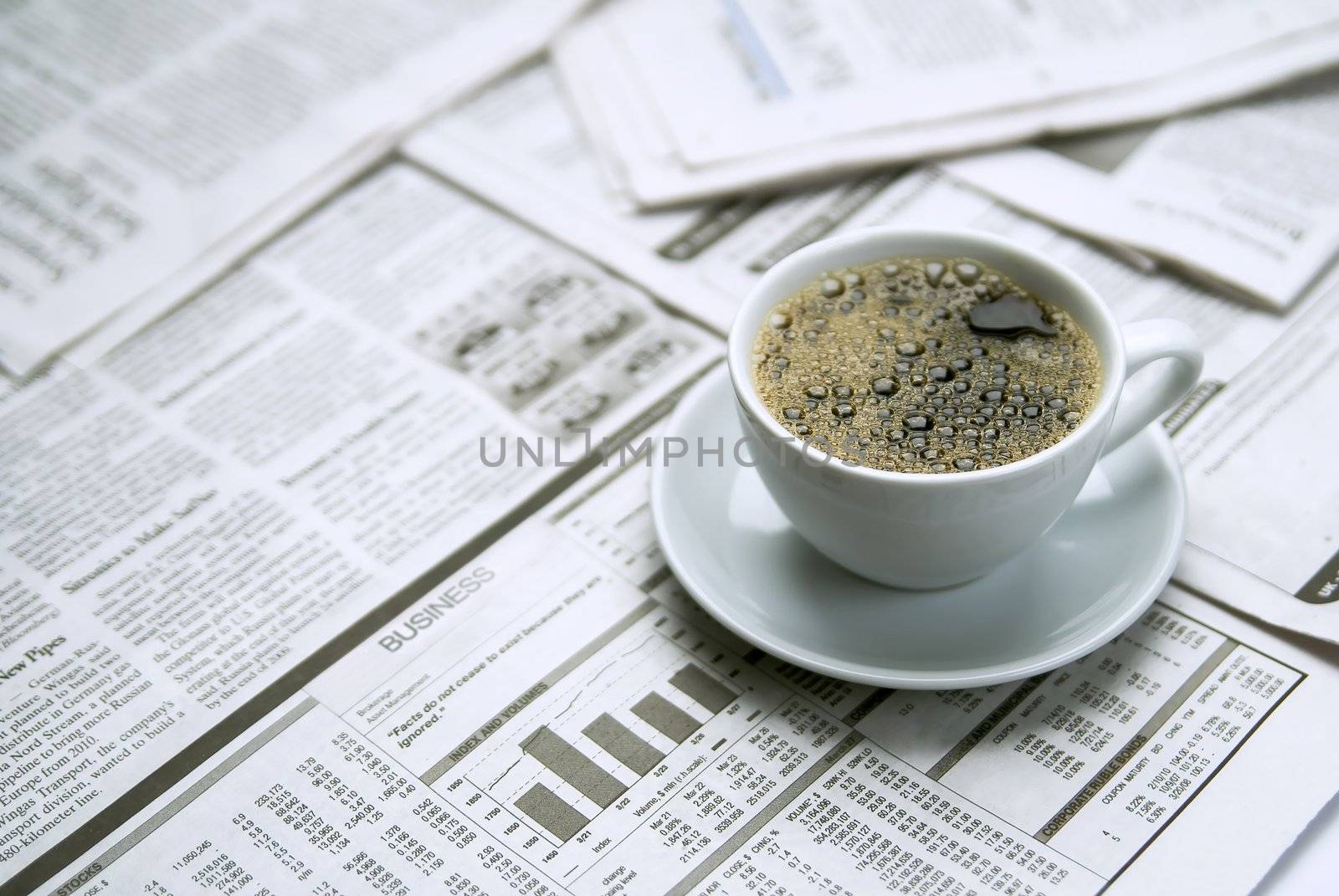 Coffee newspaper , business by zeffss