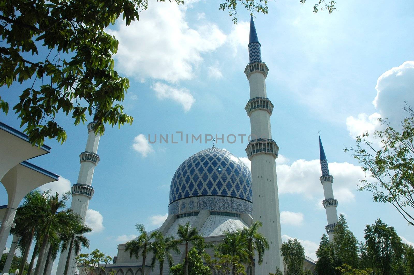 A famous landmark mosque in Malaysia