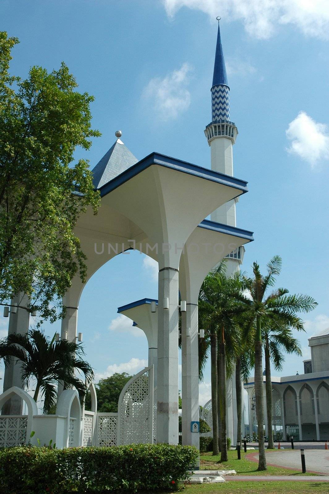 A famous landmark mosque in Malaysia