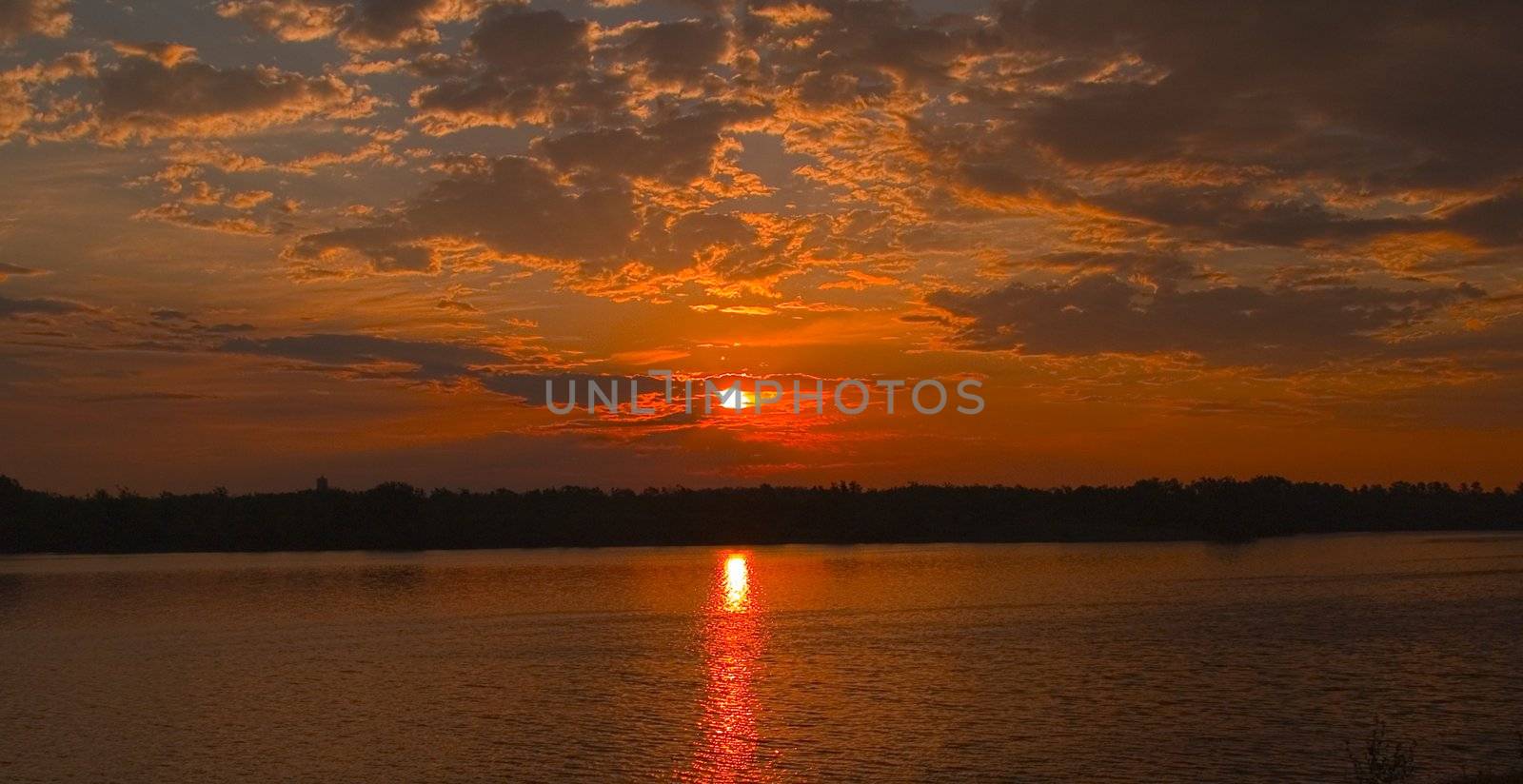 Sunrise over Lake Mitchell, South Dakota