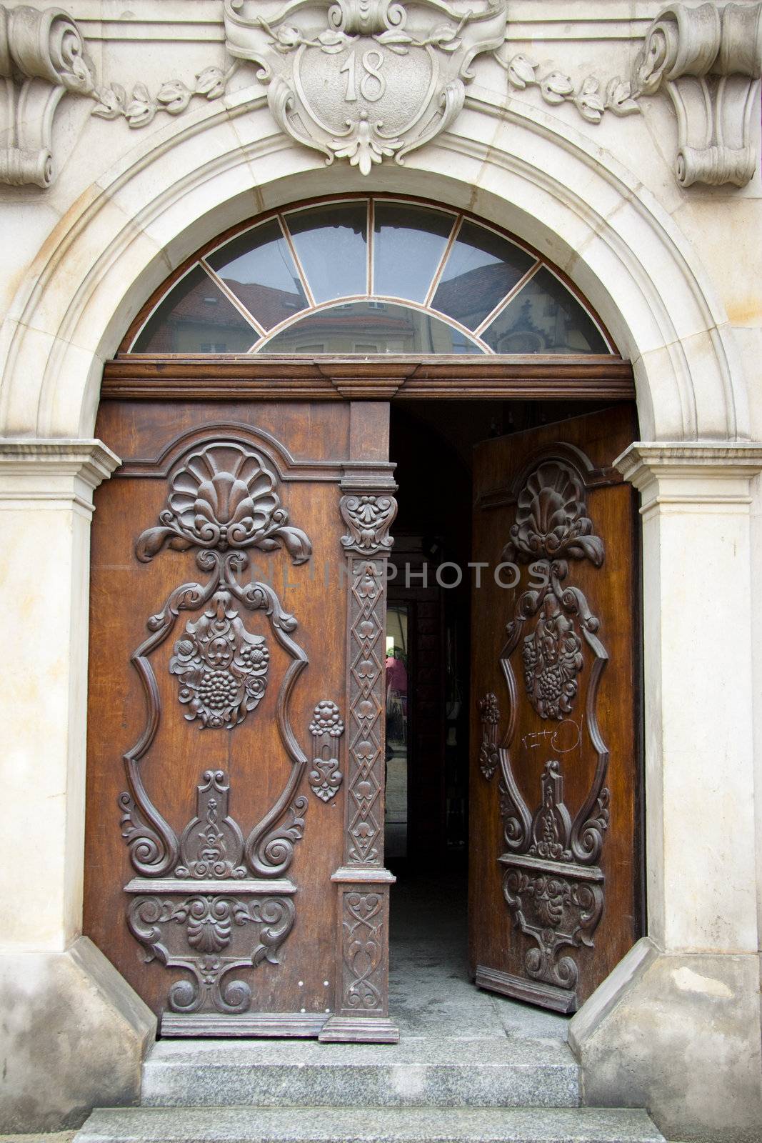 Wooden pattern door by parys