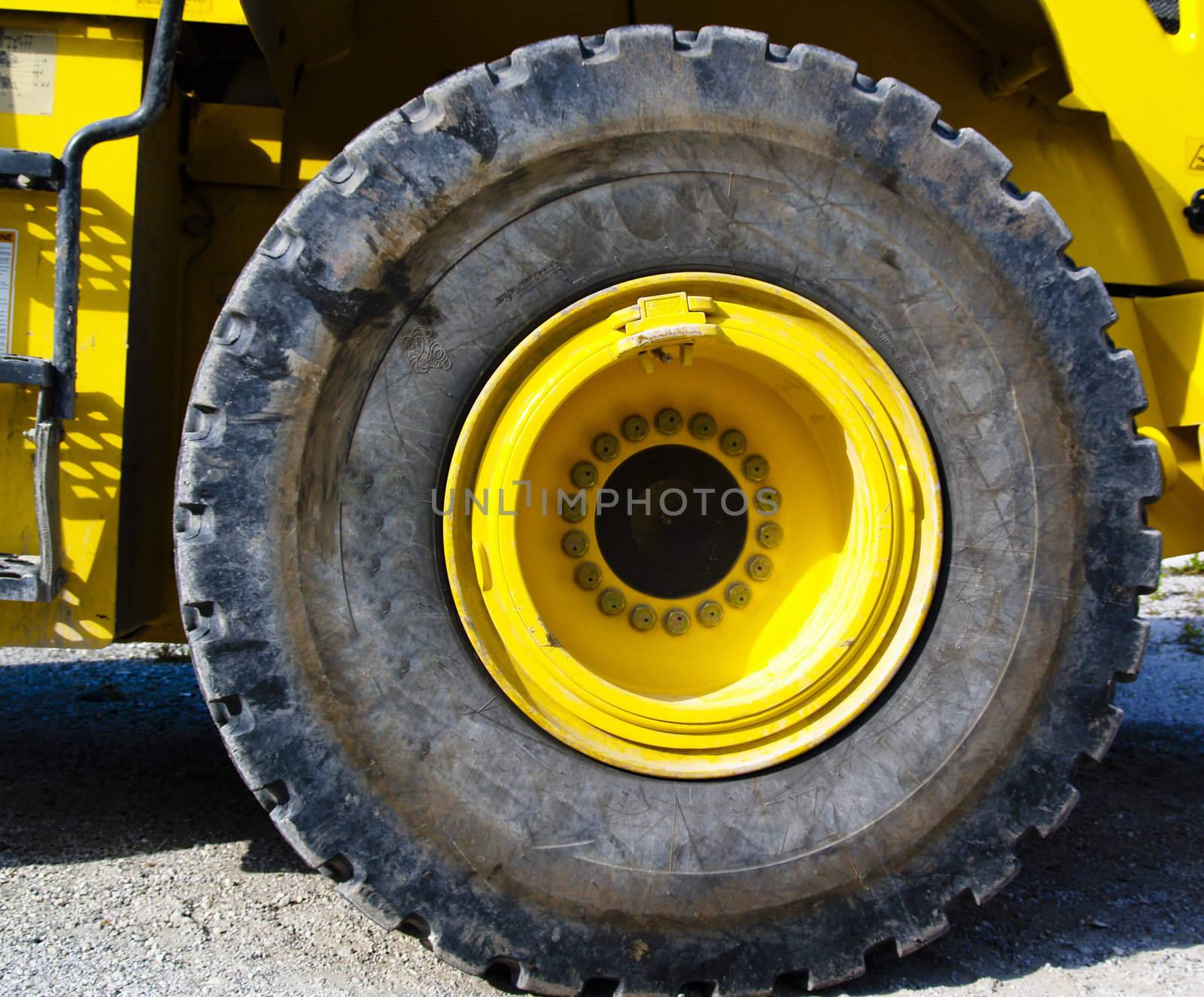 Close up to tire by parys
