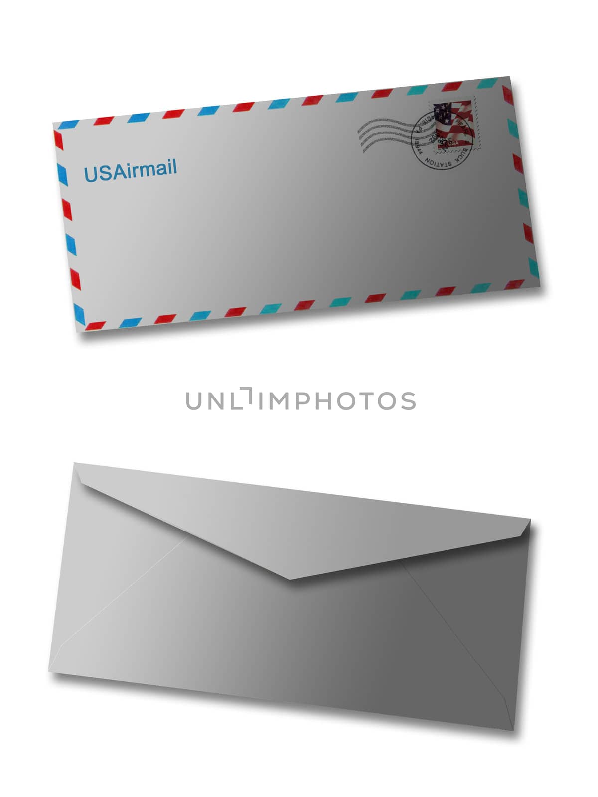 Blank envelope isolated