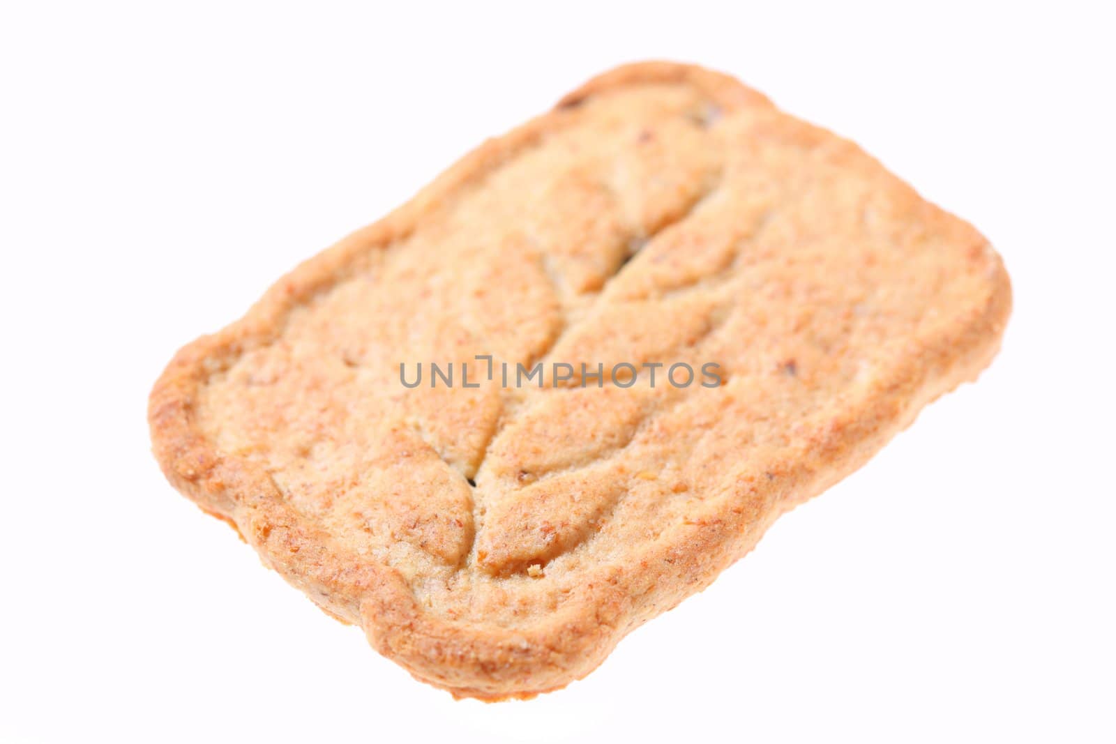 Cookie, Sweet and Yellow, Food, Isolated on White Background, Small Depth to Sharpness