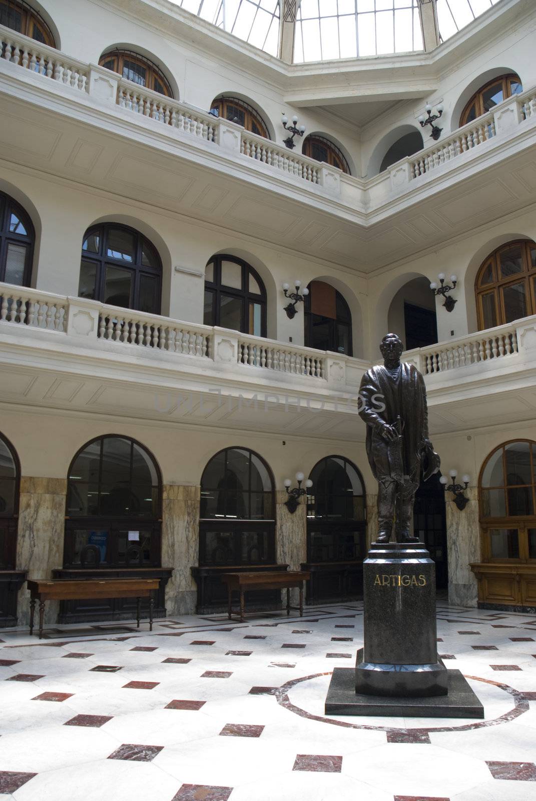 Artigas's Statue inside the post office building in Montevideo, Uruguay, 2008