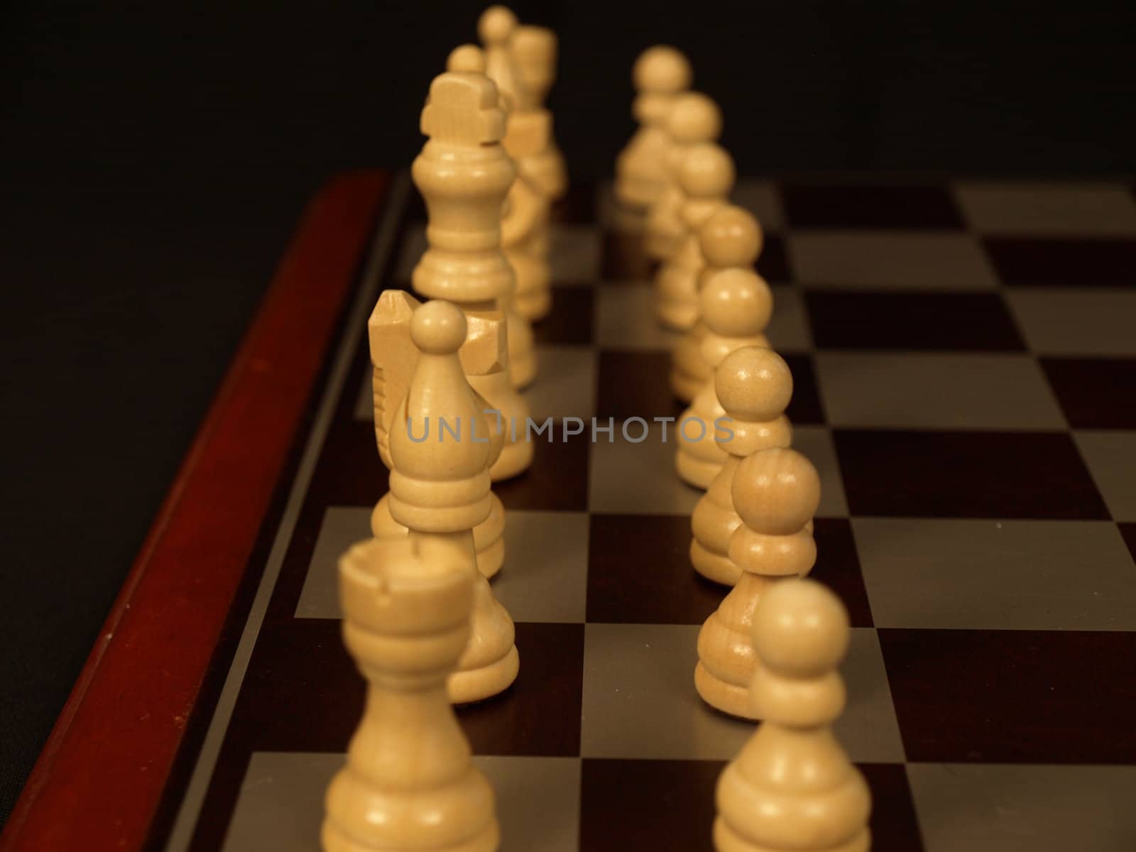 Two rows to start the chess game