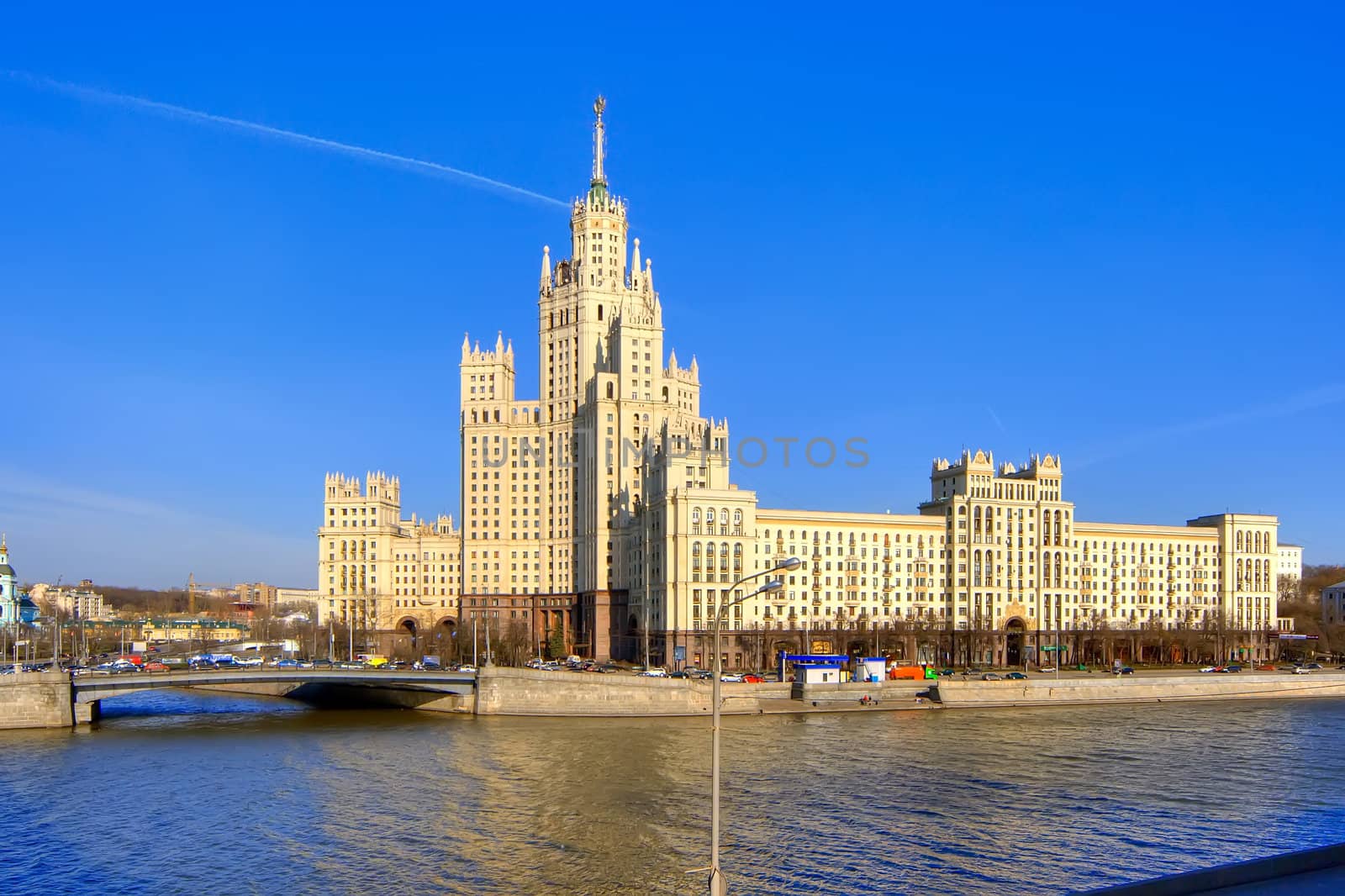 High-altitude building of times of the USSR in Moscow