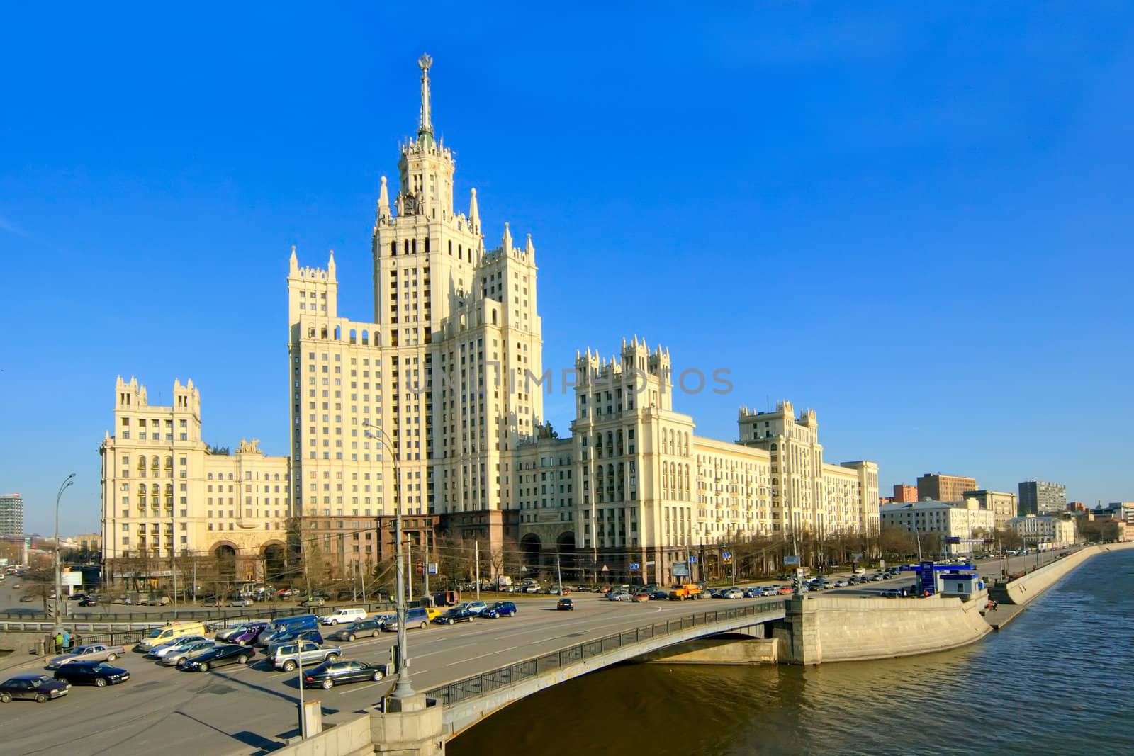 High-altitude building of times of the USSR in Moscow