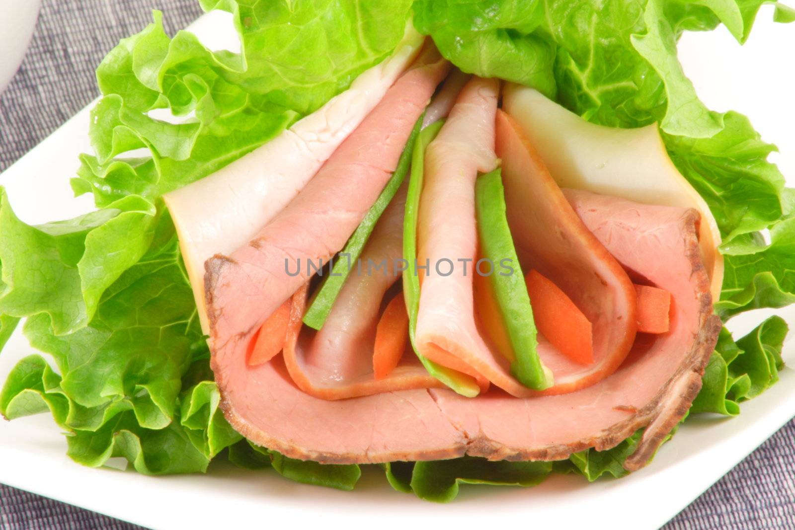 great delicious sandwich with fresh  green lettuce and turkey 
