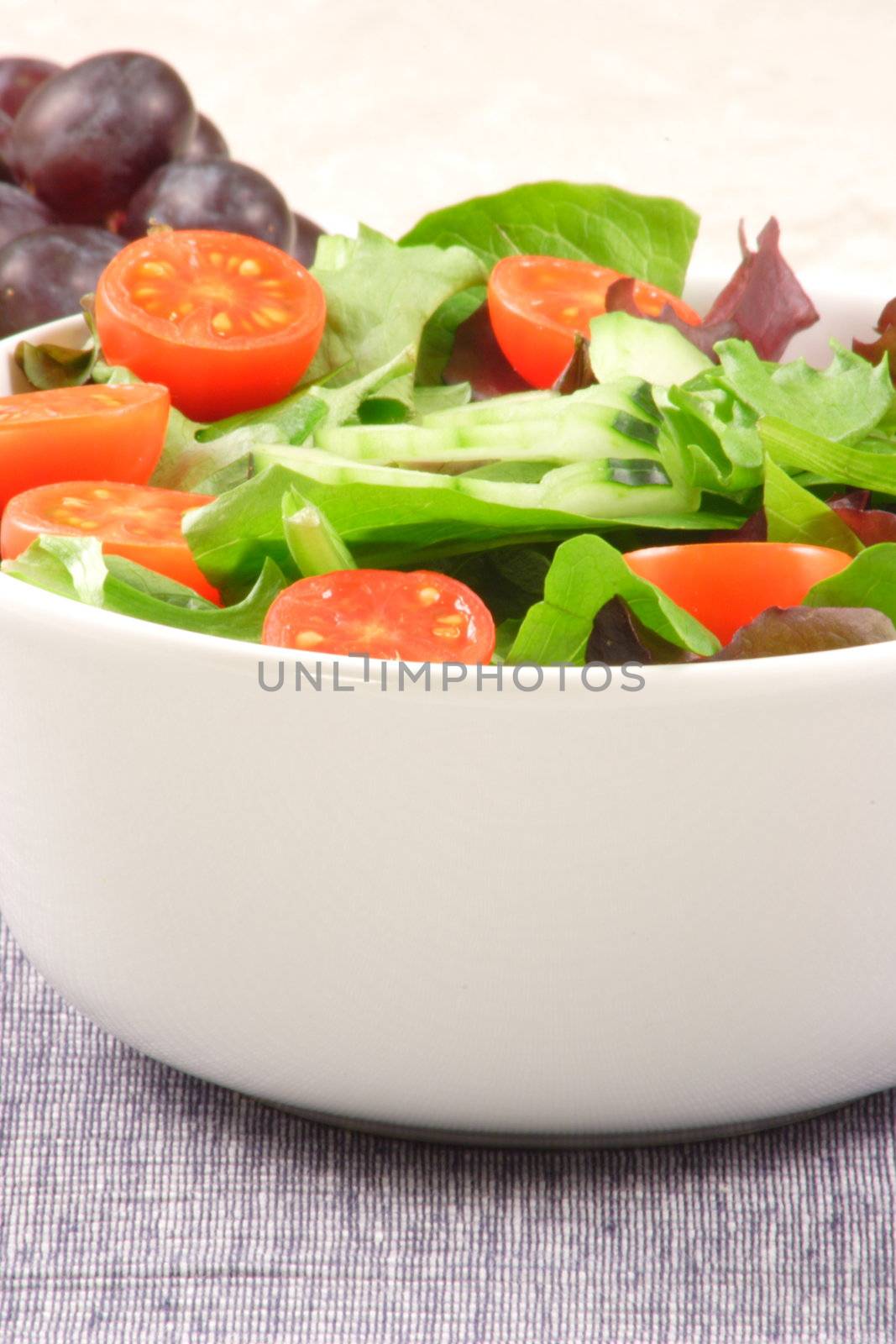 fresh healthy salad made with prime ingredients