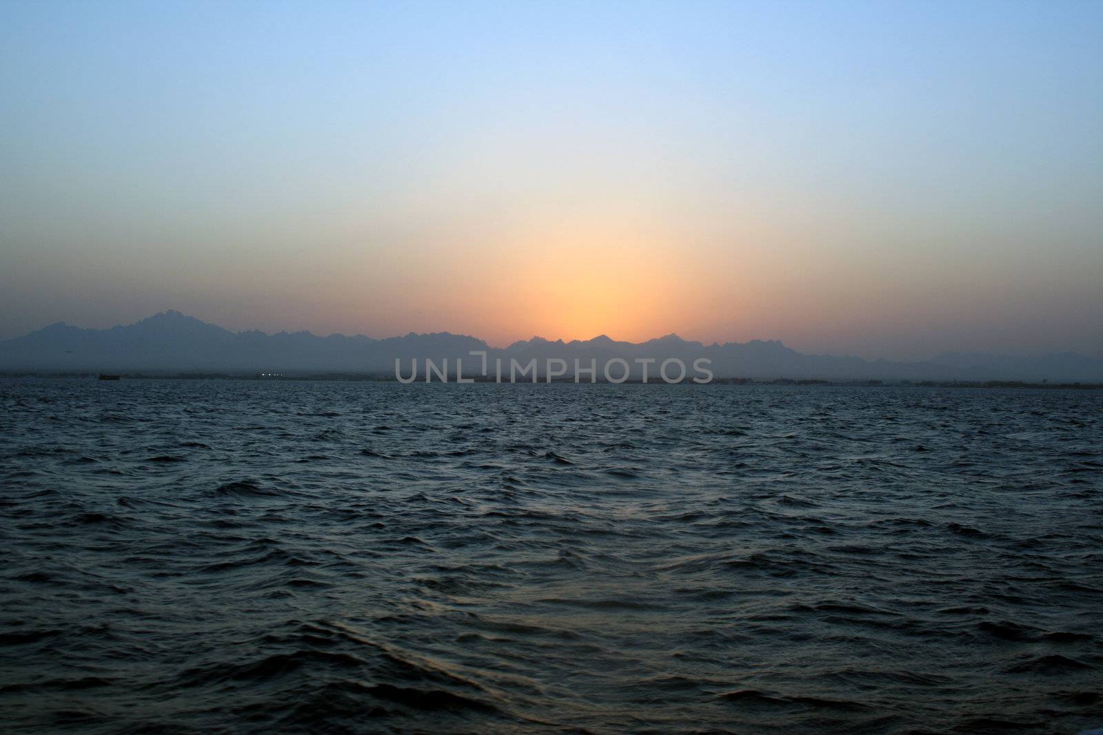 Sea decline. Red sea, Egypt