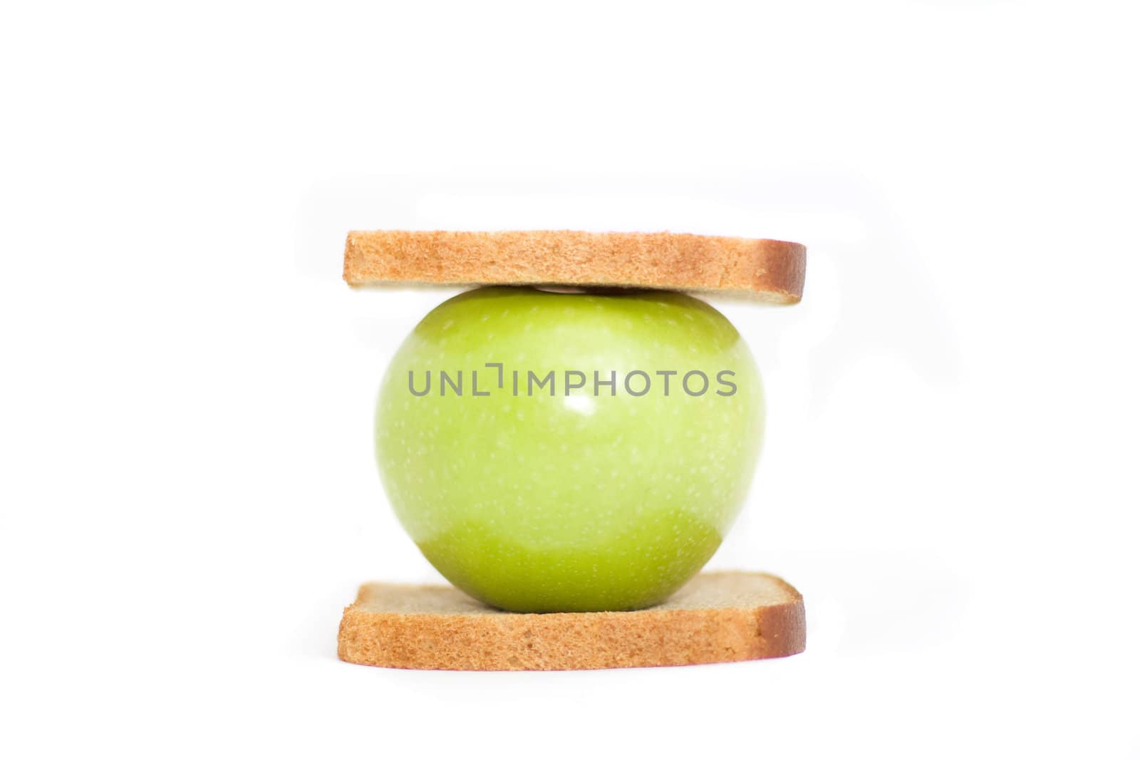 very useful sandwich with apple and rye bread