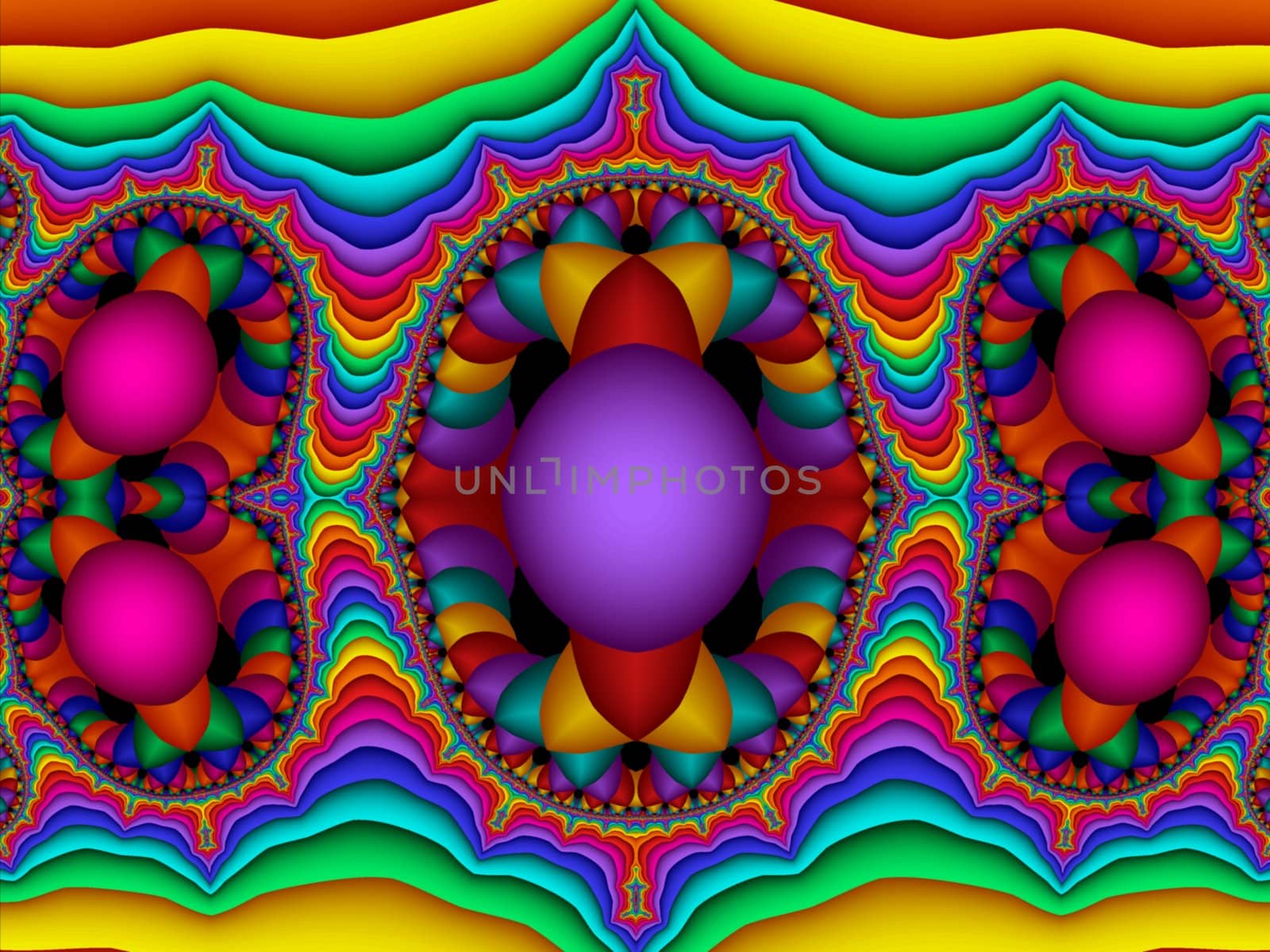 Fractal 3D colorful ornament